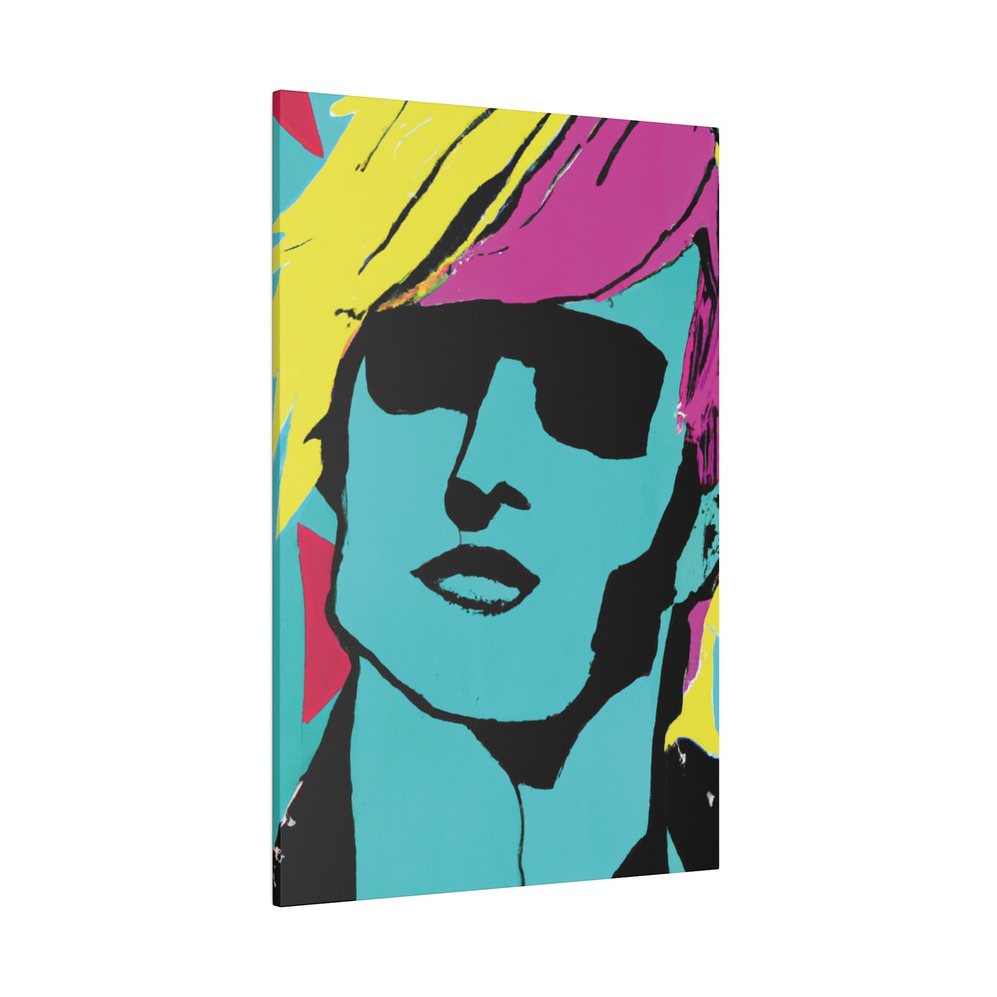 8753H - Rockstar Painting Print | Face | Abstract | Poster | Home Decor | Wall Art | Music Art | Canvas