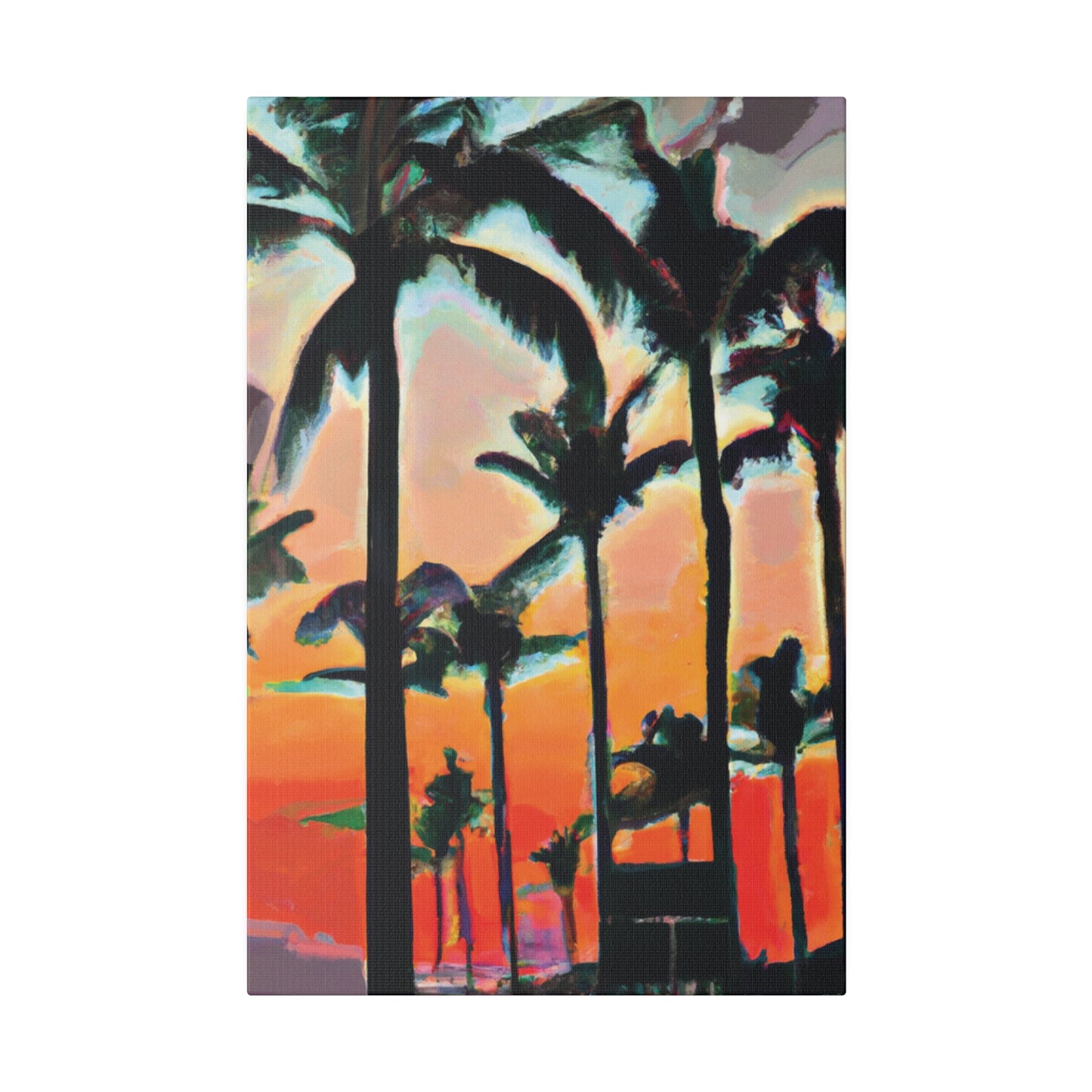 4891A - Miami Beach Sunset Painting Print | Miami | Beach | Sunset | Poster | Home Decor | Wall Art | Canvas
