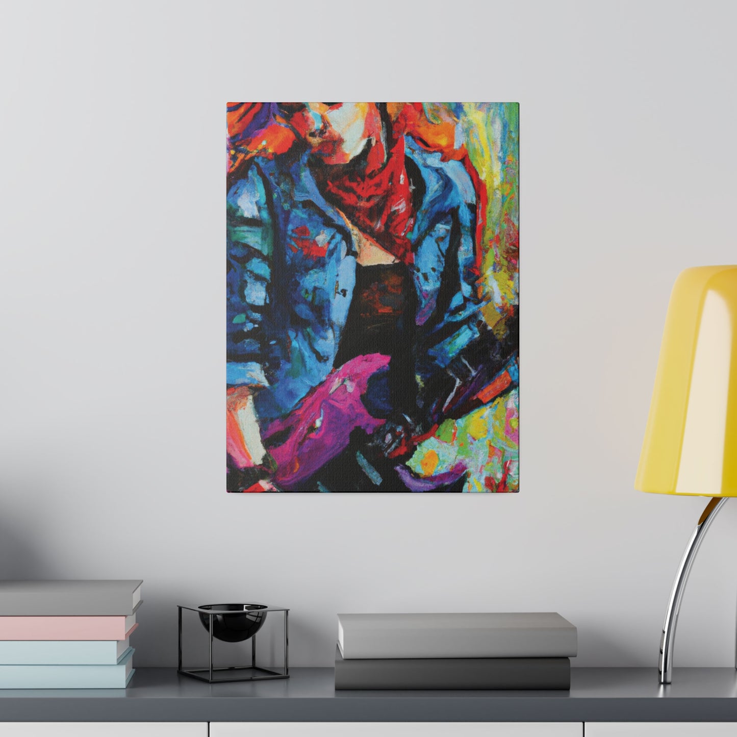 9531Q - Rockstar Oil Painting Style Print | Poster | Home Decor | Wall Art | Music Art | Canvas