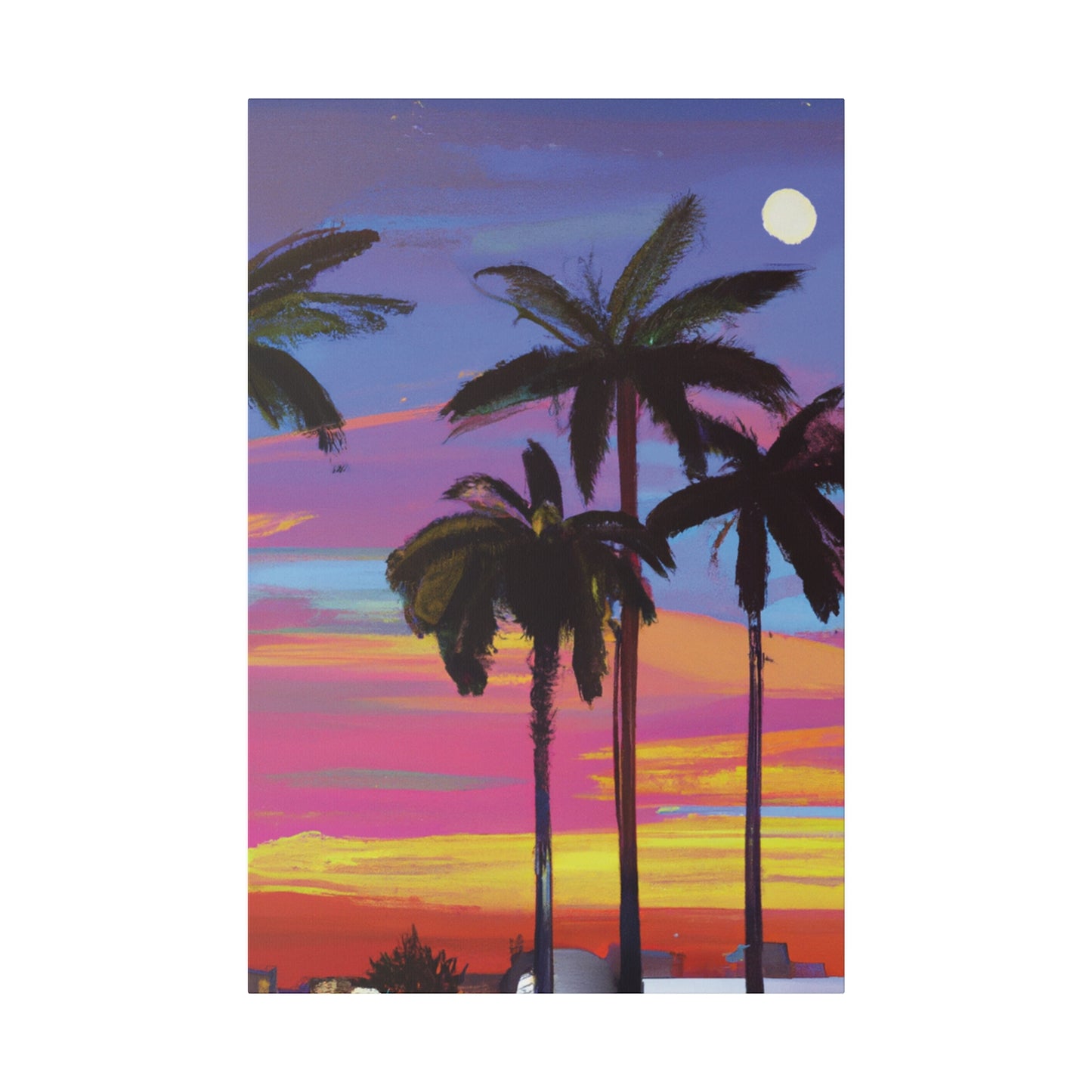 4360Y - Miami Beach Sunset Painting Print | Miami | Beach | Sunset | Poster | Home Decor | Wall Art | Canvas