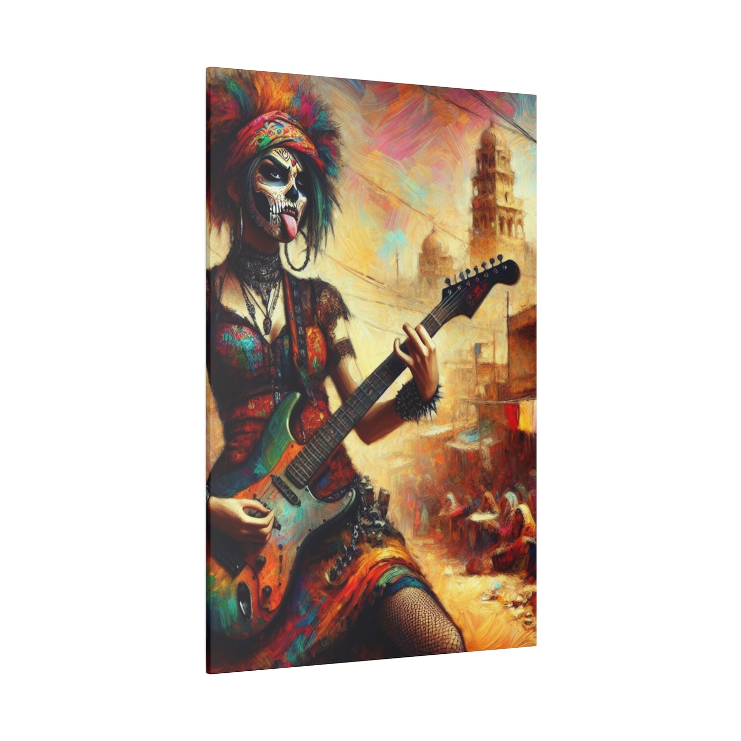 3752F - Rockstar Oil Painting Style Print | Poster | Home Decor | Wall Art | Music Art | Canvas