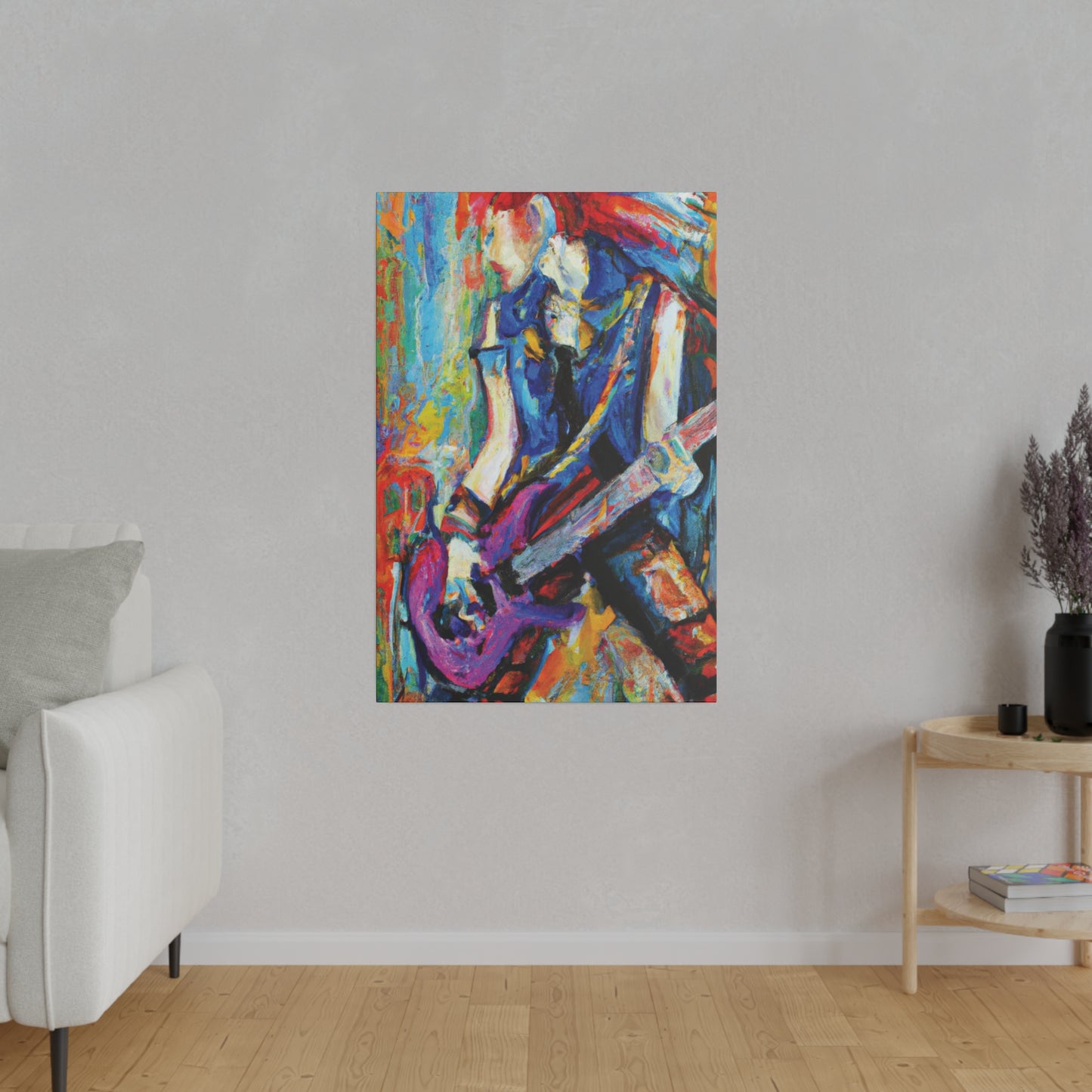 3886Z - Rockstar Oil Painting Style Print | Poster | Home Decor | Wall Art | Music Art | Canvas