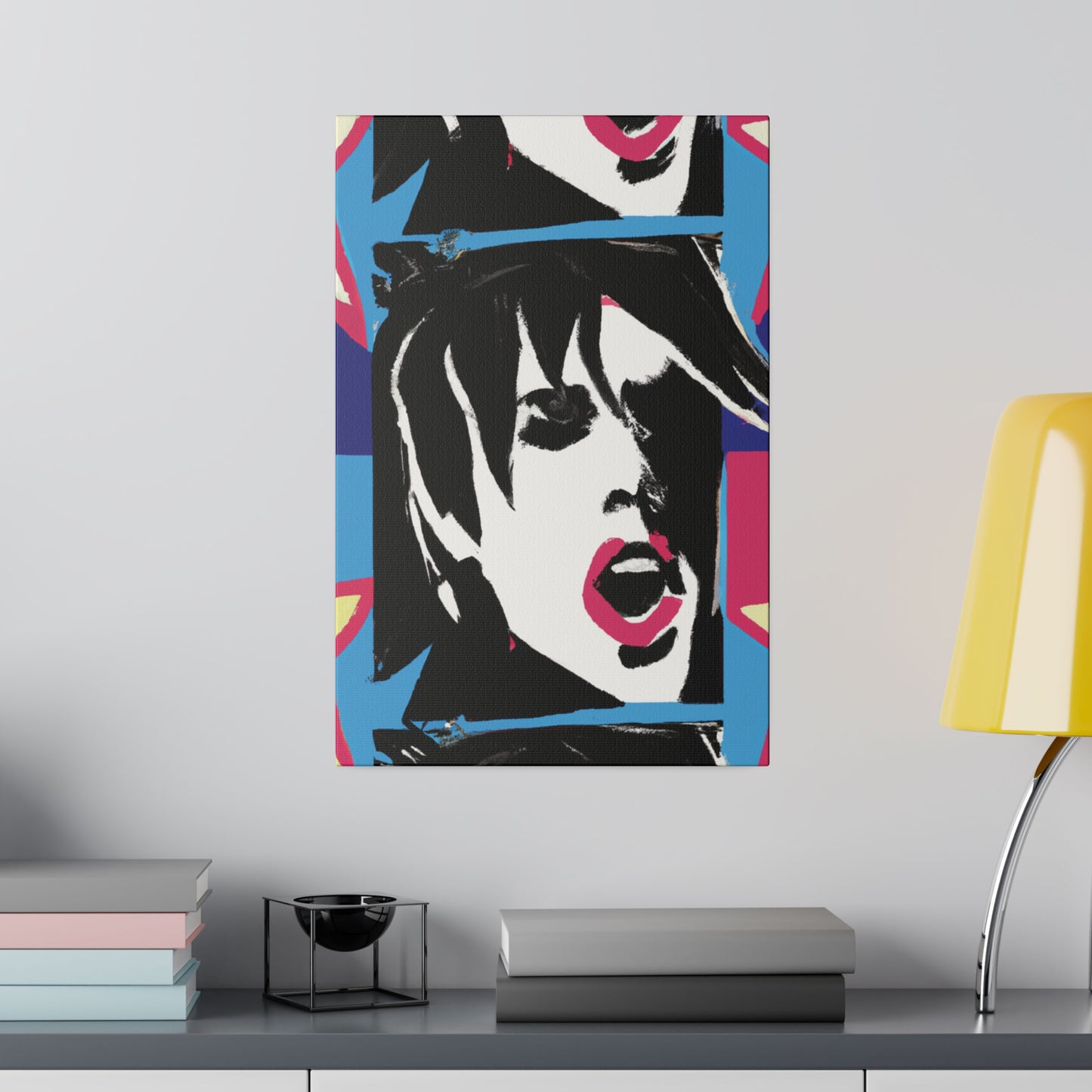 6431Q - Rockstar Painting Print | Face | Abstract | Poster | Home Decor | Wall Art | Music Art | Canvas