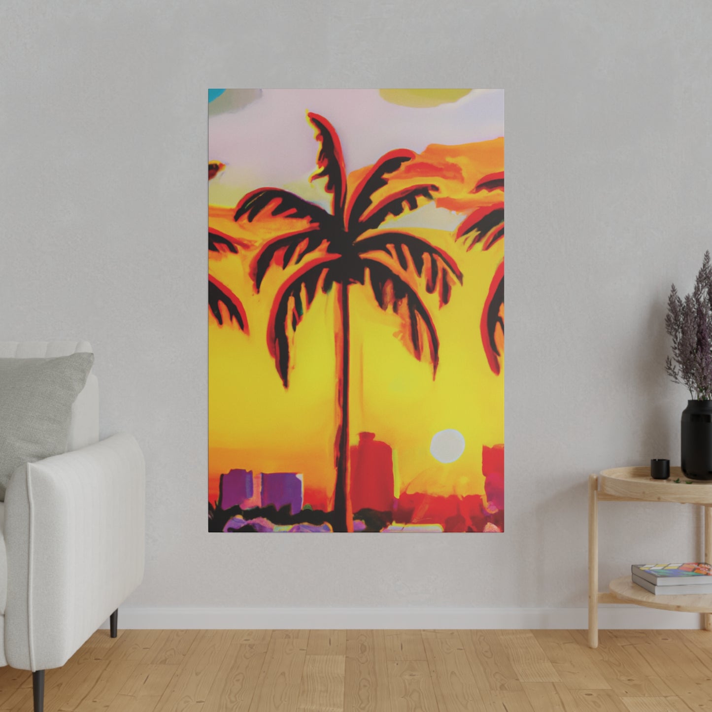 6539T - Miami Beach Sunset Painting Print | Miami | Beach | Sunset | Poster | Home Decor | Wall Art | Canvas