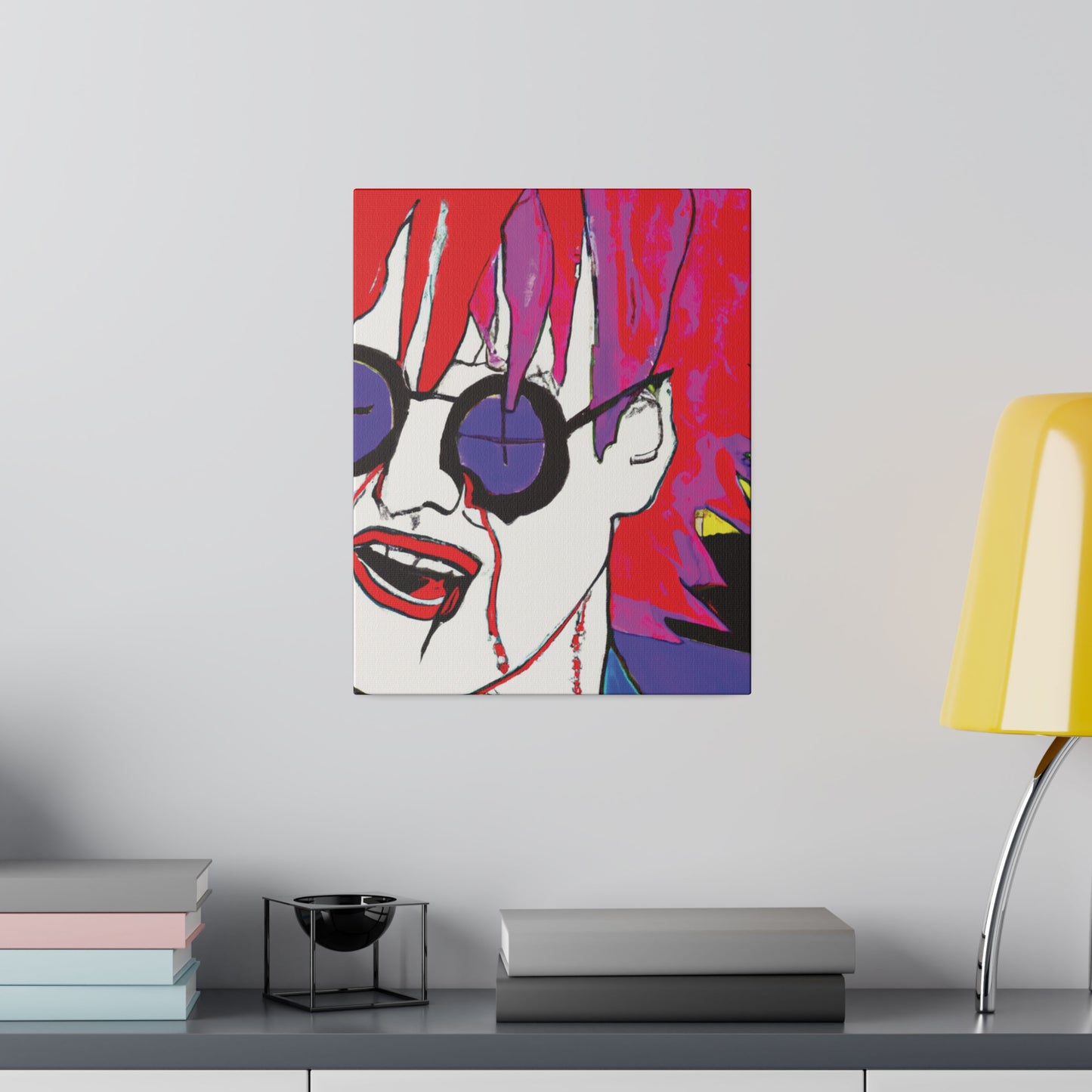 4014Q - Rockstar Painting Print | Face | Abstract | Poster | Home Decor | Wall Art | Music Art | Canvas