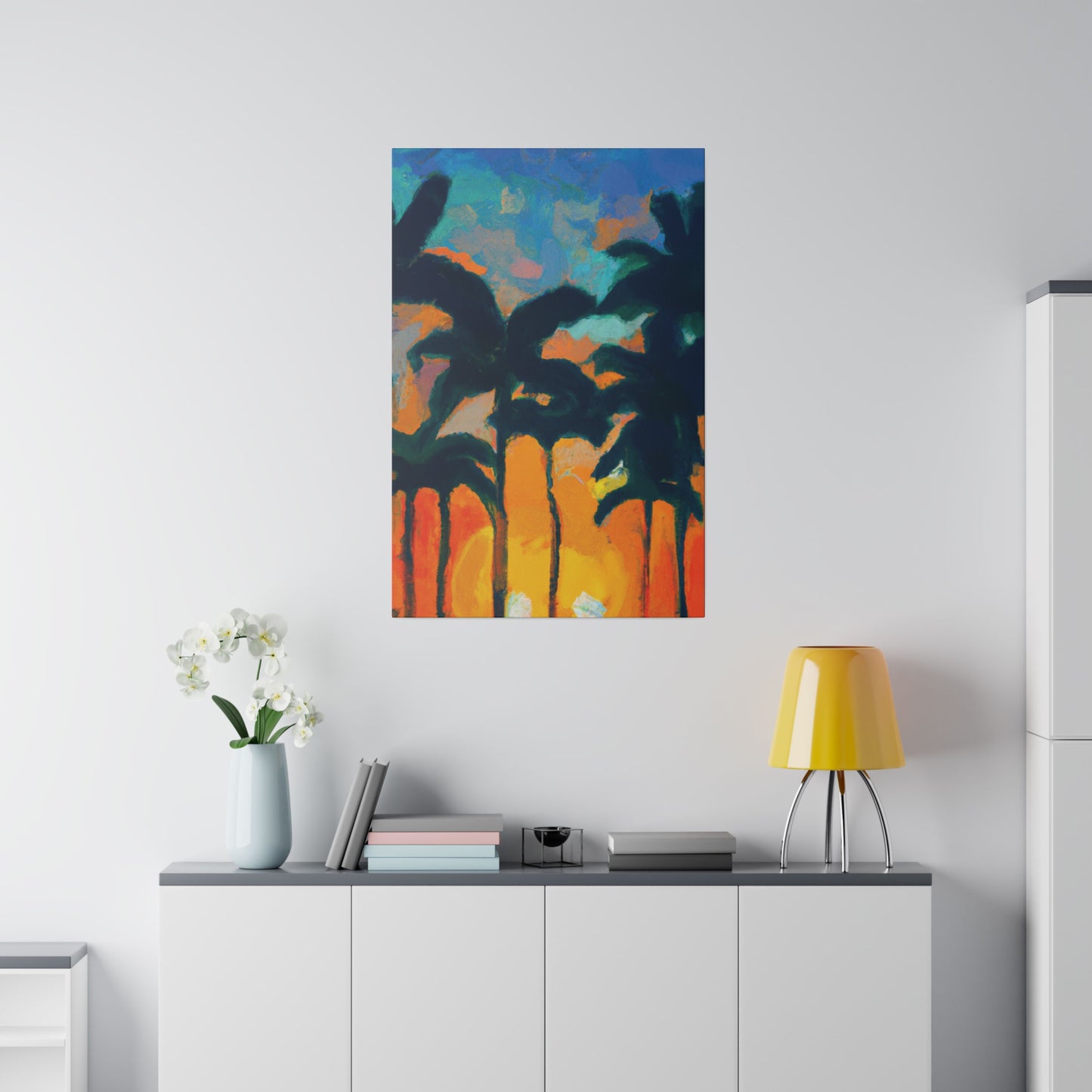 6877B - Miami Beach Sunset Painting Print | Miami | Beach | Sunset | Poster | Home Decor | Wall Art | Canvas