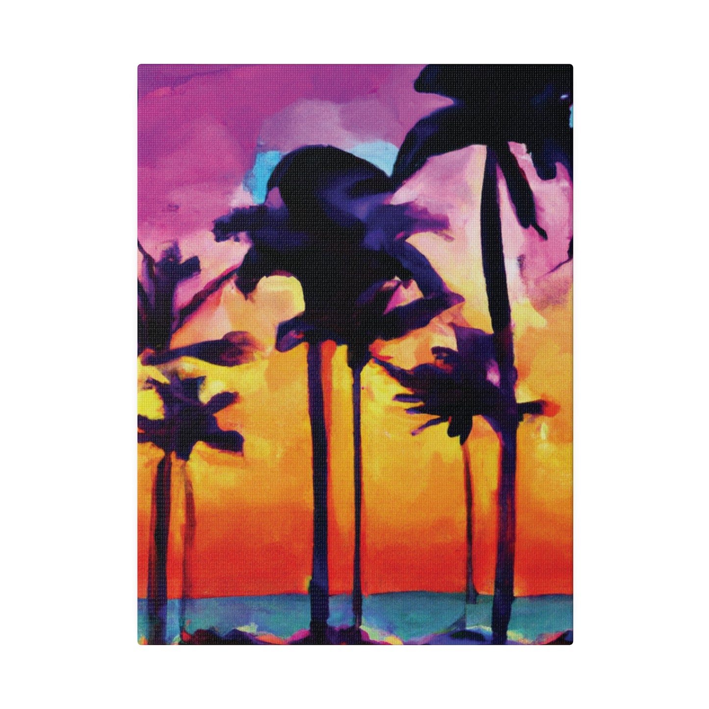 9824V - Miami Beach Sunset Painting Print | Miami | Beach | Sunset | Poster | Home Decor | Wall Art | Canvas