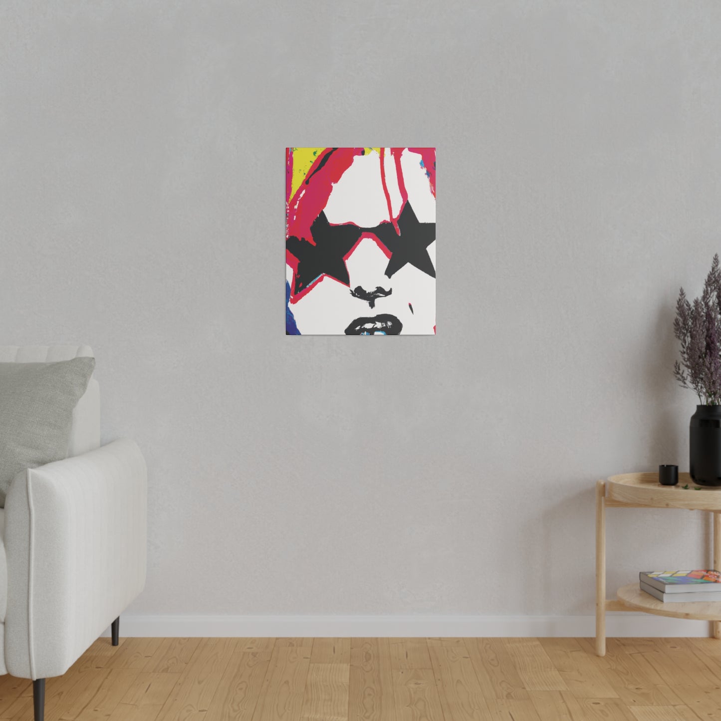 5681G - Rockstar Painting Print | Face | Abstract | Poster | Home Decor | Wall Art | Music Art | Canvas