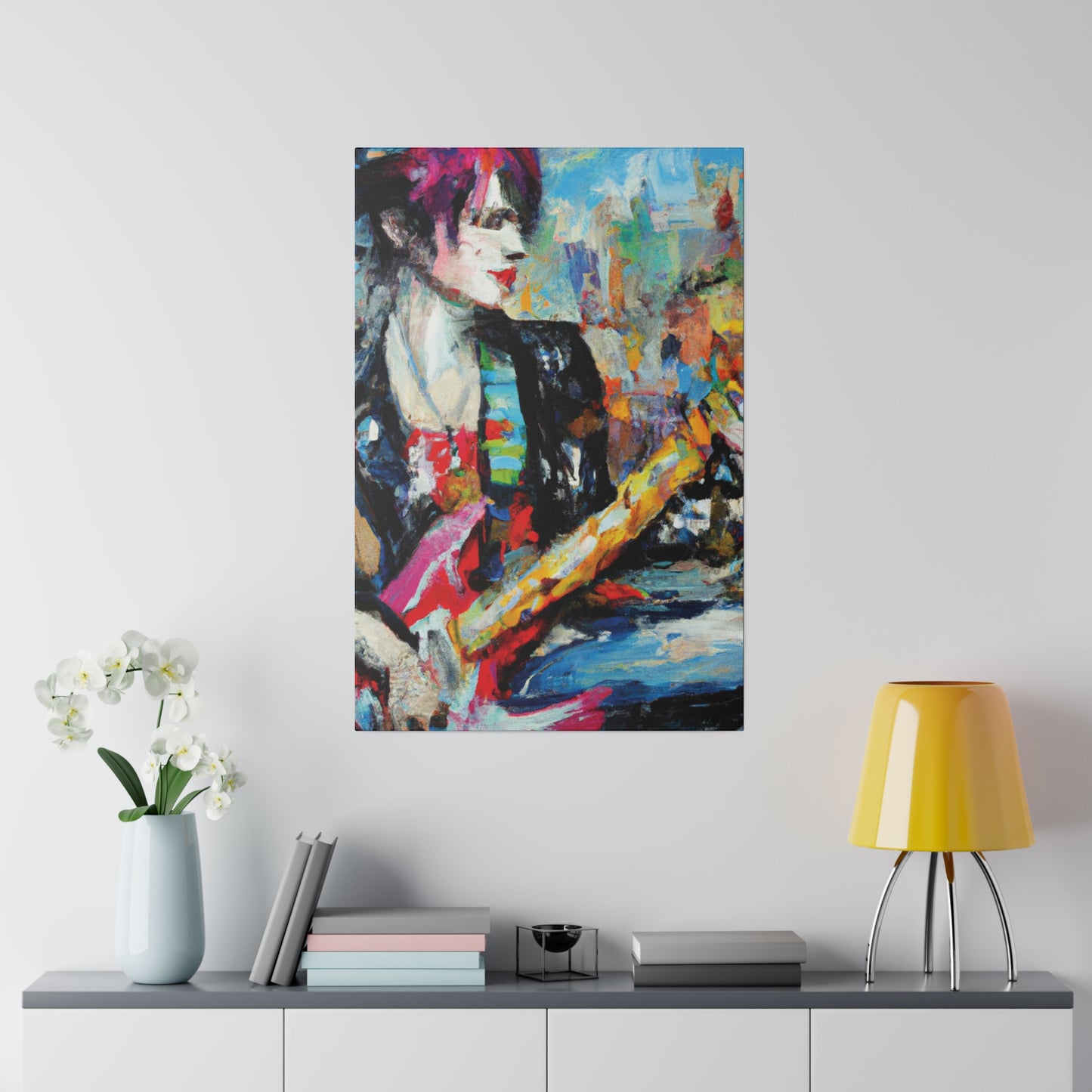 8162K - Rockstar Oil Painting Style Print | Poster | Home Decor | Wall Art | Music Art | Canvas