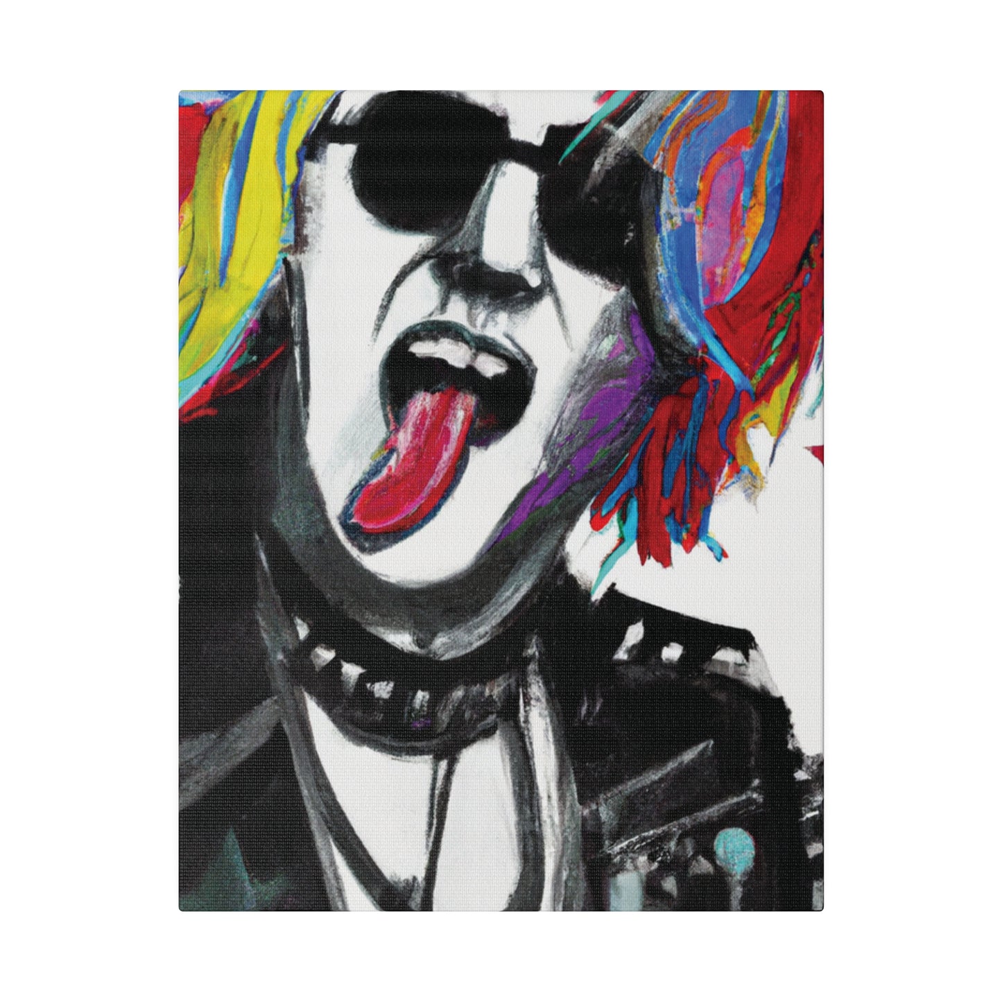 5679K - Rockstar Painting Print | Face | Abstract | Poster | Home Decor | Wall Art | Music Art | Canvas