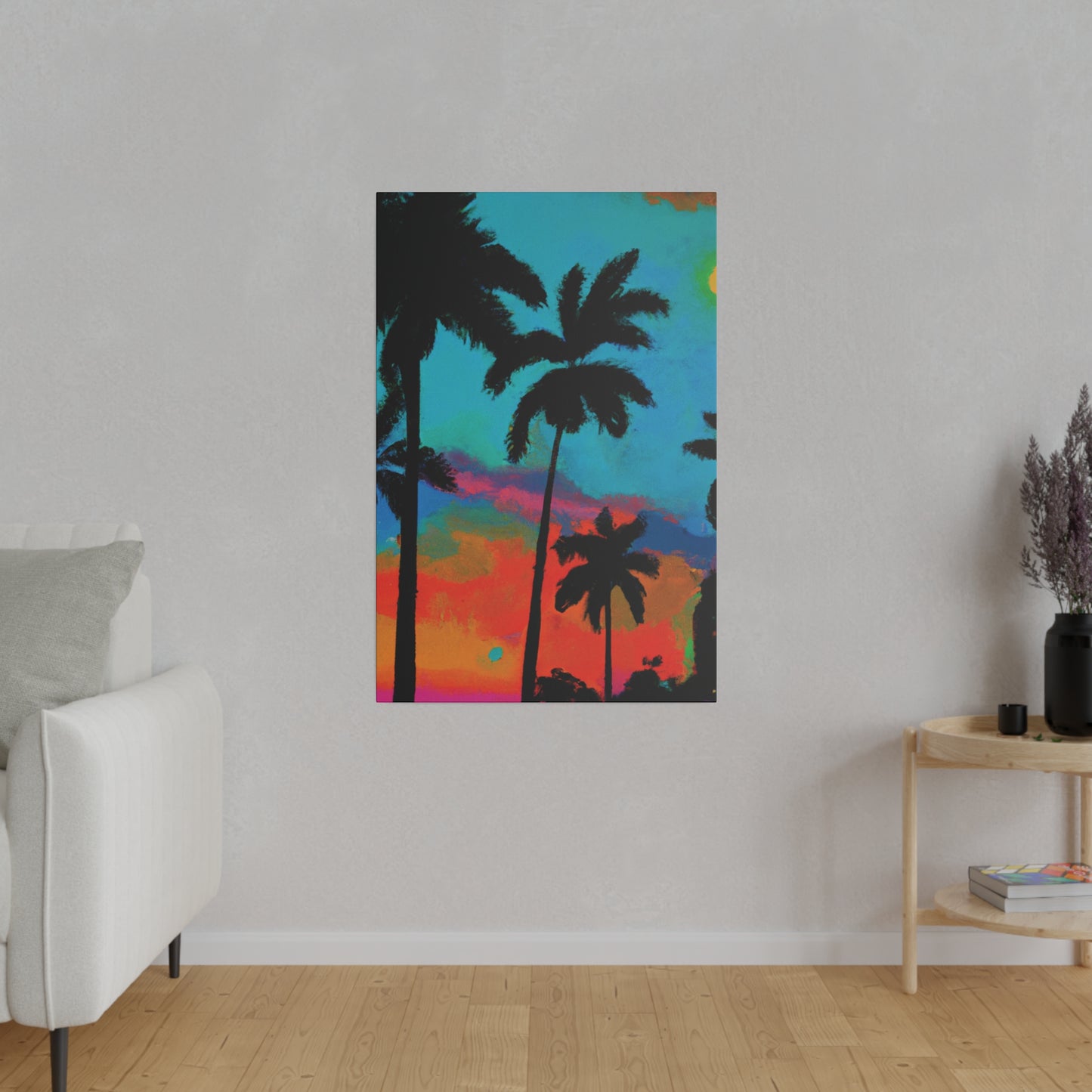 2838A - Miami Beach Sunset Painting Print | Miami | Beach | Sunset | Poster | Home Decor | Wall Art | Canvas