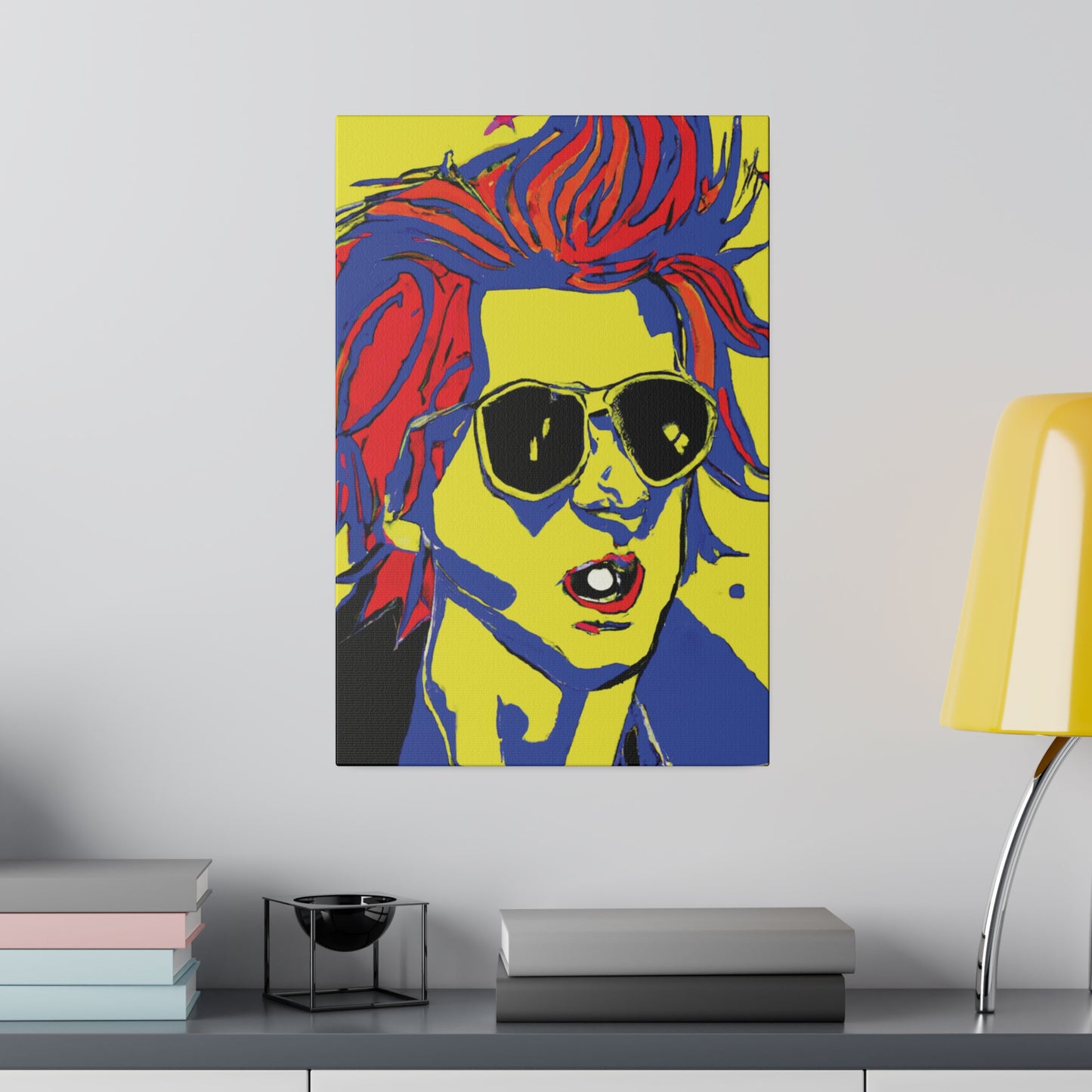 7446Z - Rockstar Painting Print | Face | Abstract | Poster | Home Decor | Wall Art | Music Art | Canvas