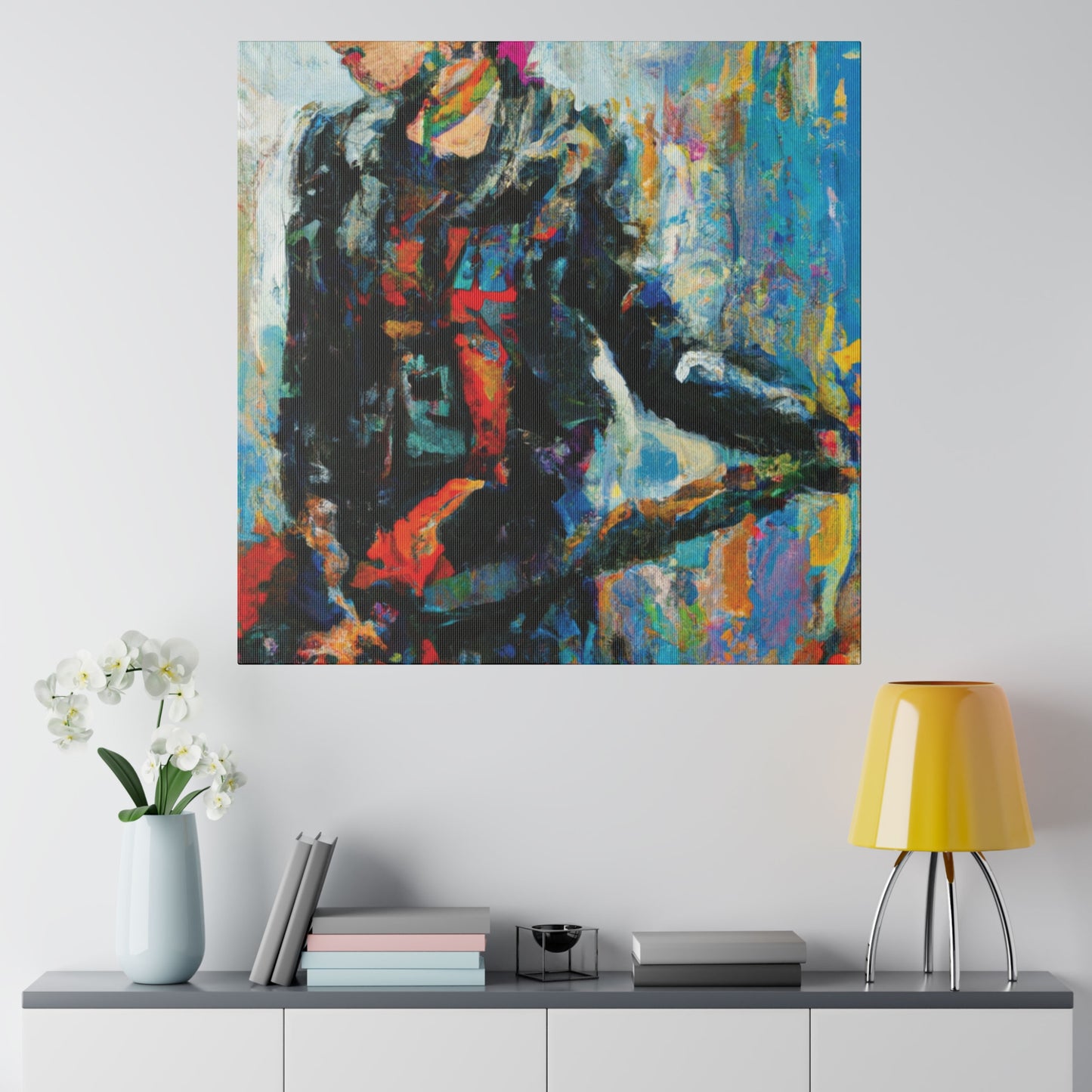 5258U - Rockstar Oil Painting Style Print | Poster | Home Decor | Wall Art | Music Art | Canvas