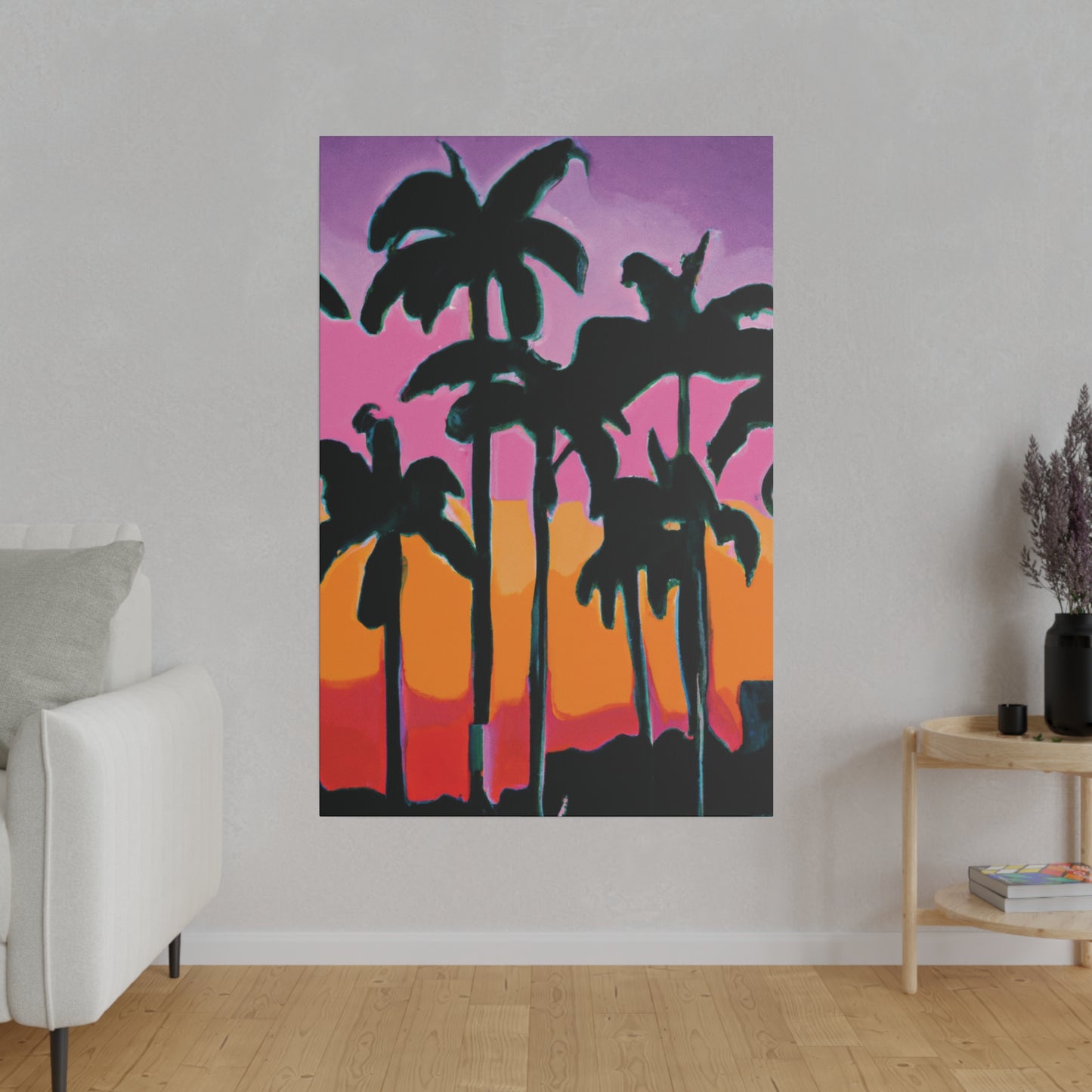 5108P - Miami Beach Sunset Painting Print | Miami | Beach | Sunset | Poster | Home Decor | Wall Art | Canvas