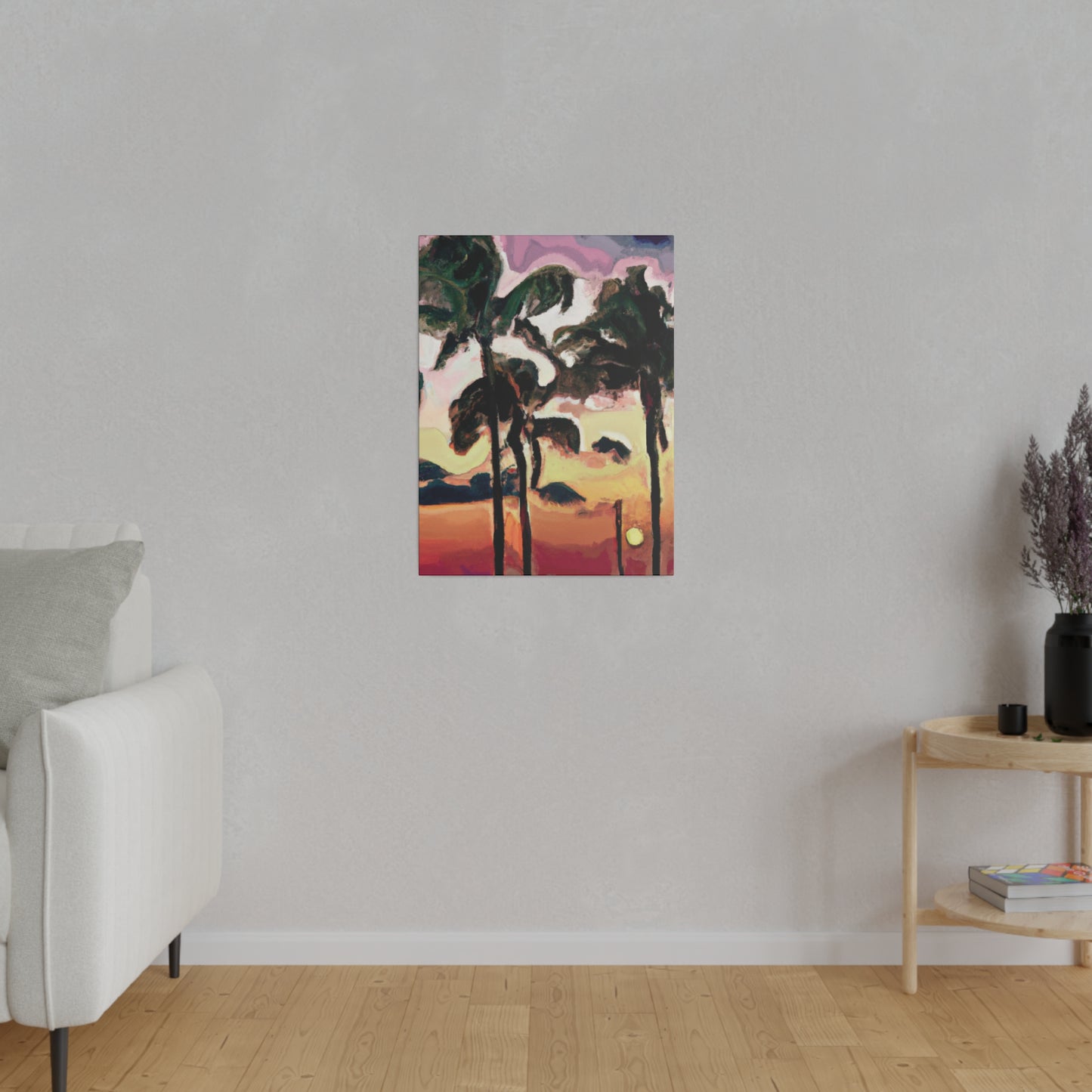 8274F - Miami Beach Sunset Painting Print | Miami | Beach | Sunset | Poster | Home Decor | Wall Art | Canvas