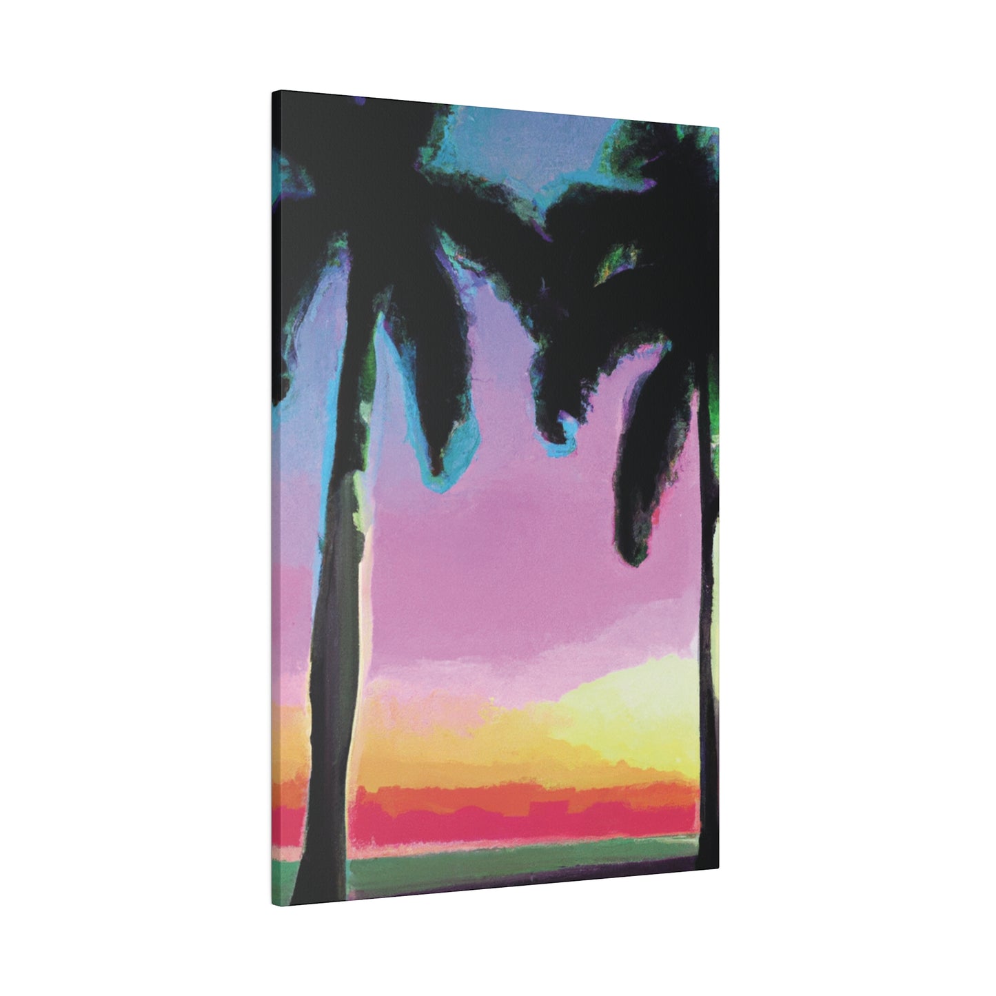 8491N - Miami Beach Sunset Painting Print | Miami | Beach | Sunset | Poster | Home Decor | Wall Art | Canvas