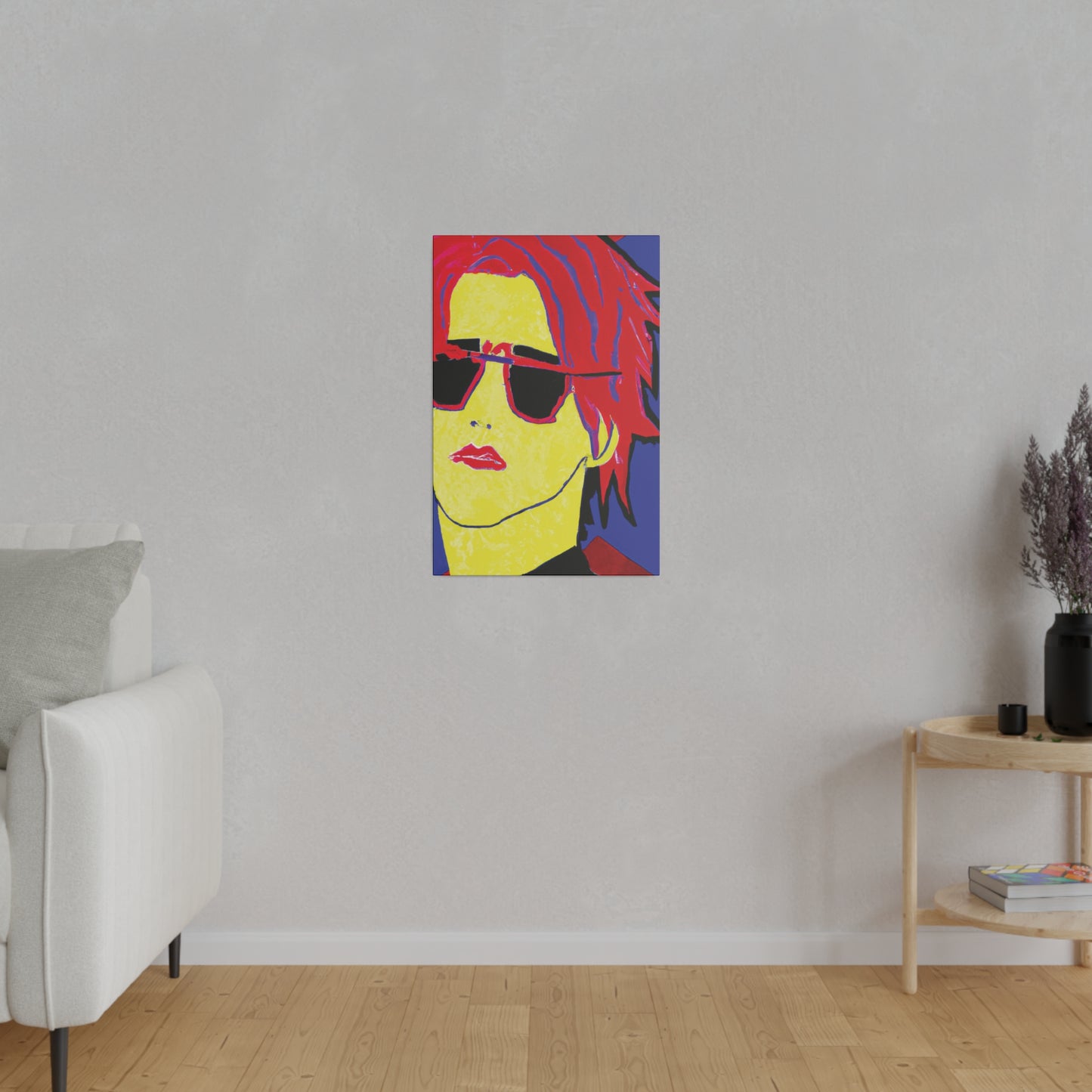 1943P - Rockstar Painting Print | Face | Abstract | Poster | Home Decor | Wall Art | Music Art | Canvas