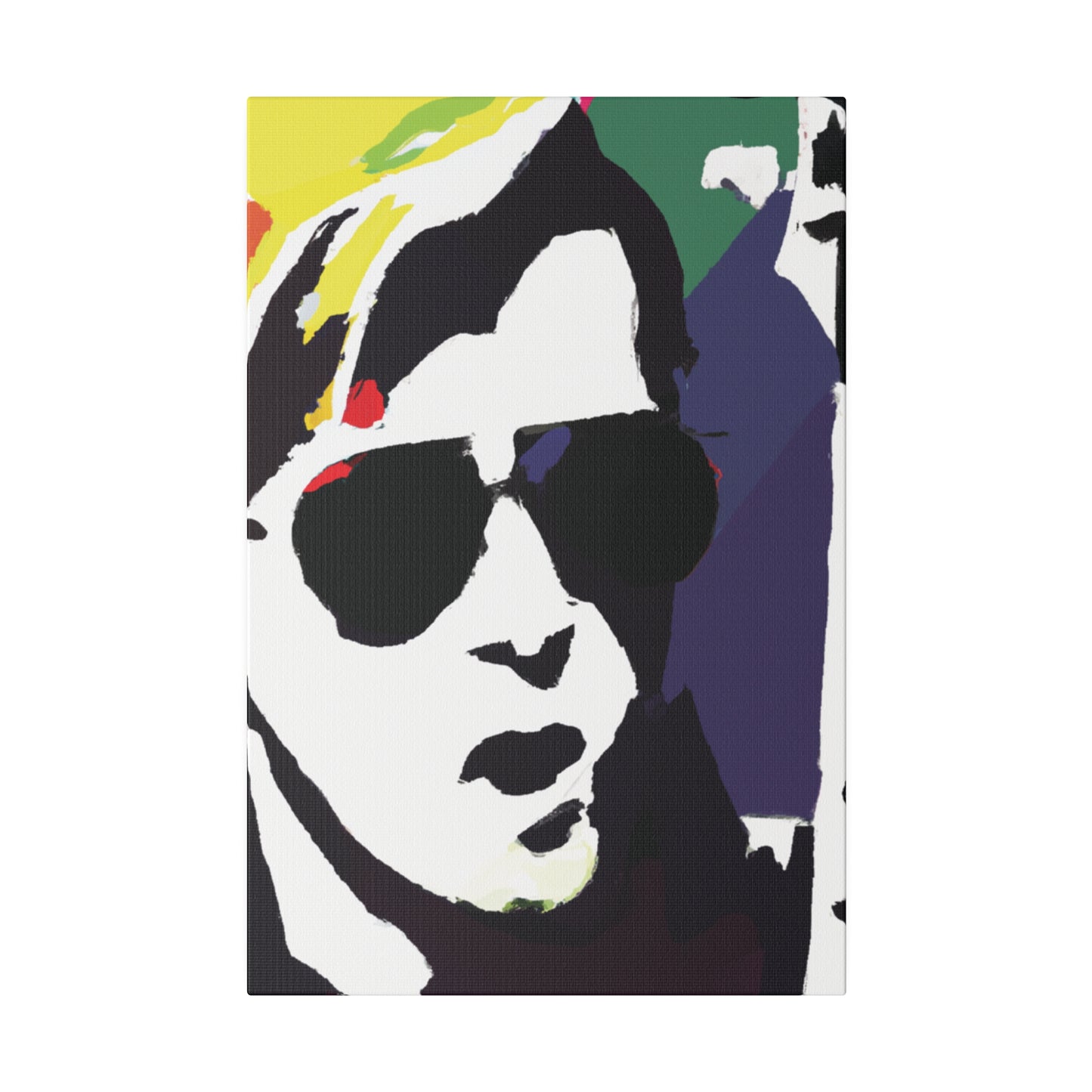 3723C - Rockstar Painting Print | Face | Abstract | Poster | Home Decor | Wall Art | Music Art | Canvas