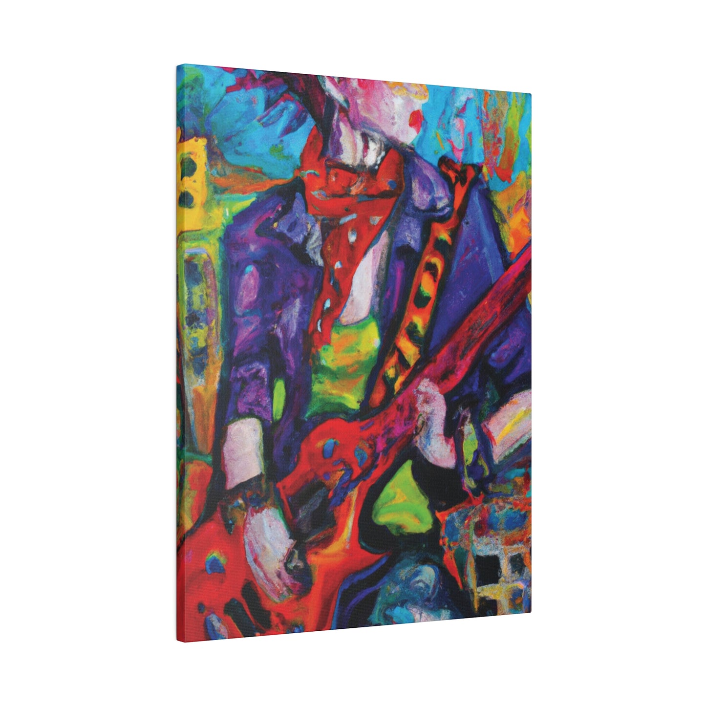 9529Y - Rockstar Oil Painting Style Print | Poster | Home Decor | Wall Art | Music Art | Canvas