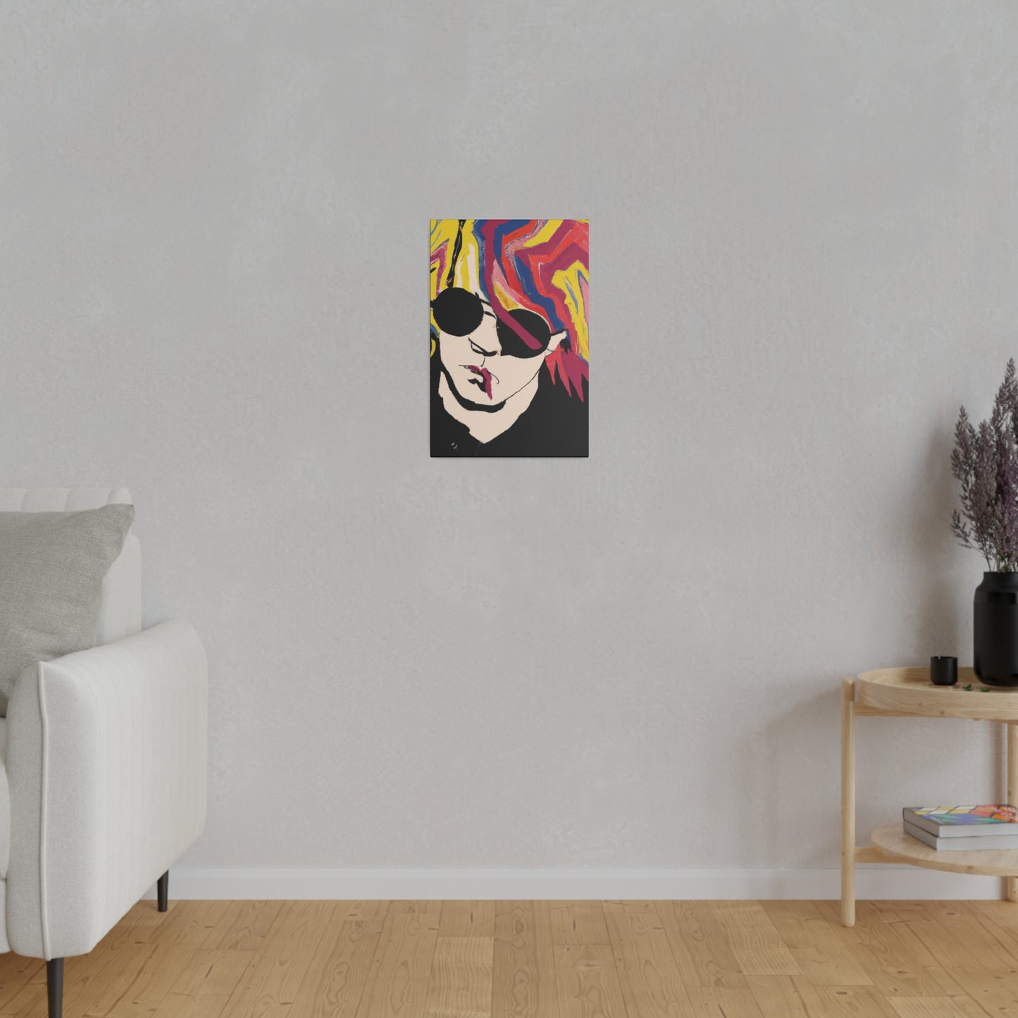 4112A - Rockstar Painting Print | Face | Abstract | Poster | Home Decor | Wall Art | Music Art | Canvas