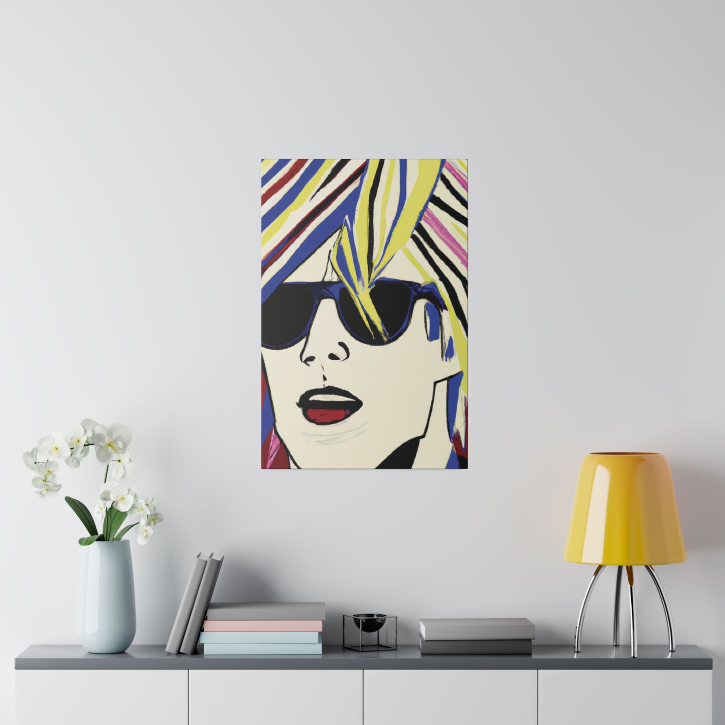 4789F - Rockstar Painting Print | Face | Abstract | Poster | Home Decor | Wall Art | Music Art | Canvas