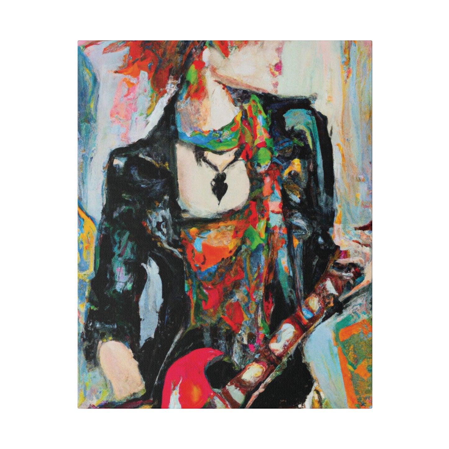 7482S - Rockstar Oil Painting Style Print | Poster | Home Decor | Wall Art | Music Art | Canvas