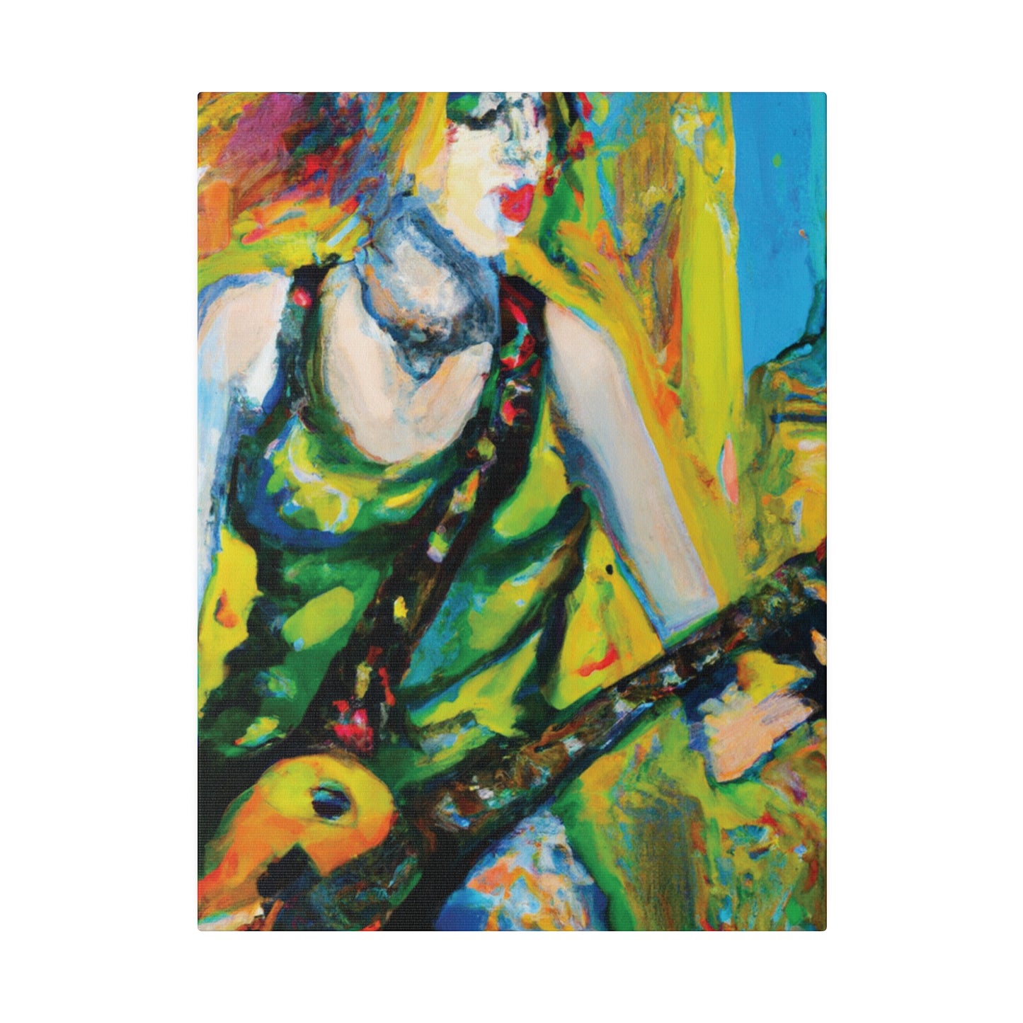 4713C - Rockstar Oil Painting Style Print | Poster | Home Decor | Wall Art | Music Art | Canvas