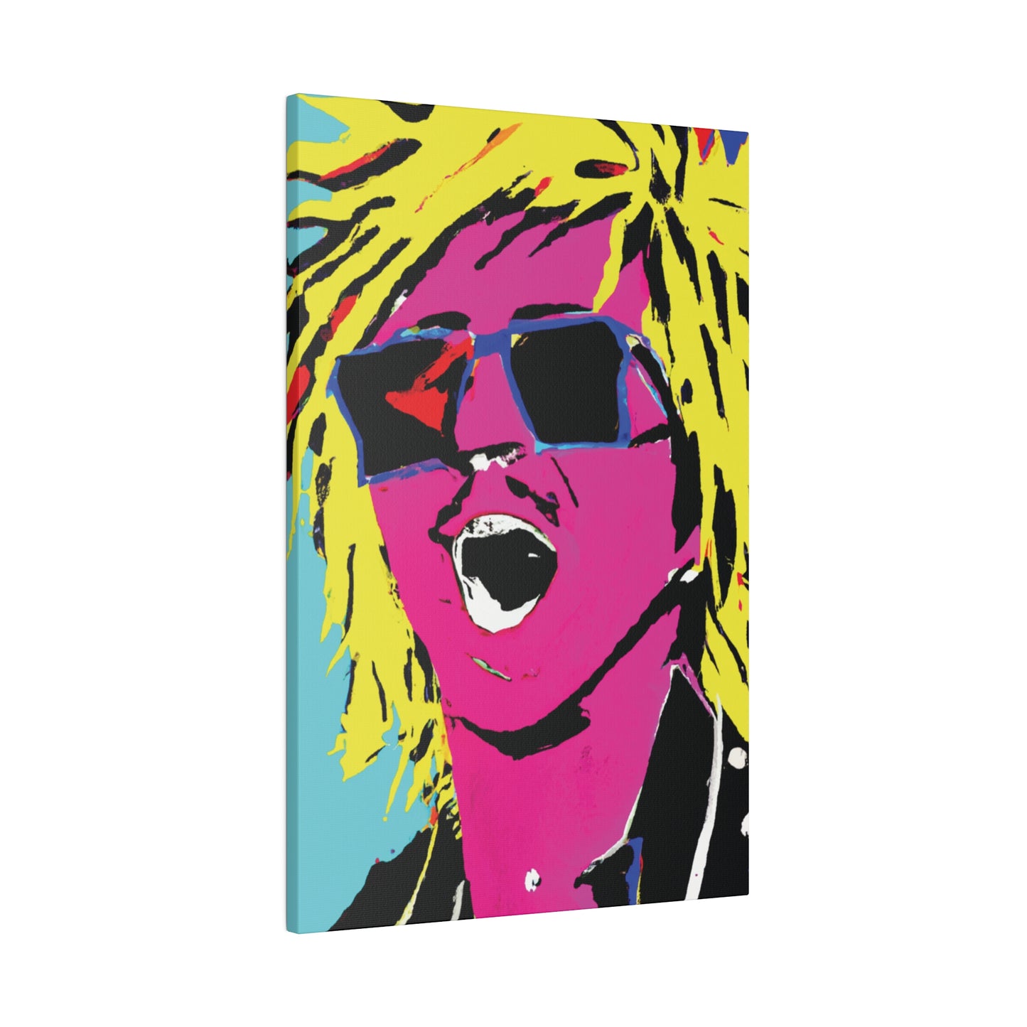 8376W - Rockstar Painting Print | Face | Abstract | Poster | Home Decor | Wall Art | Music Art | Canvas