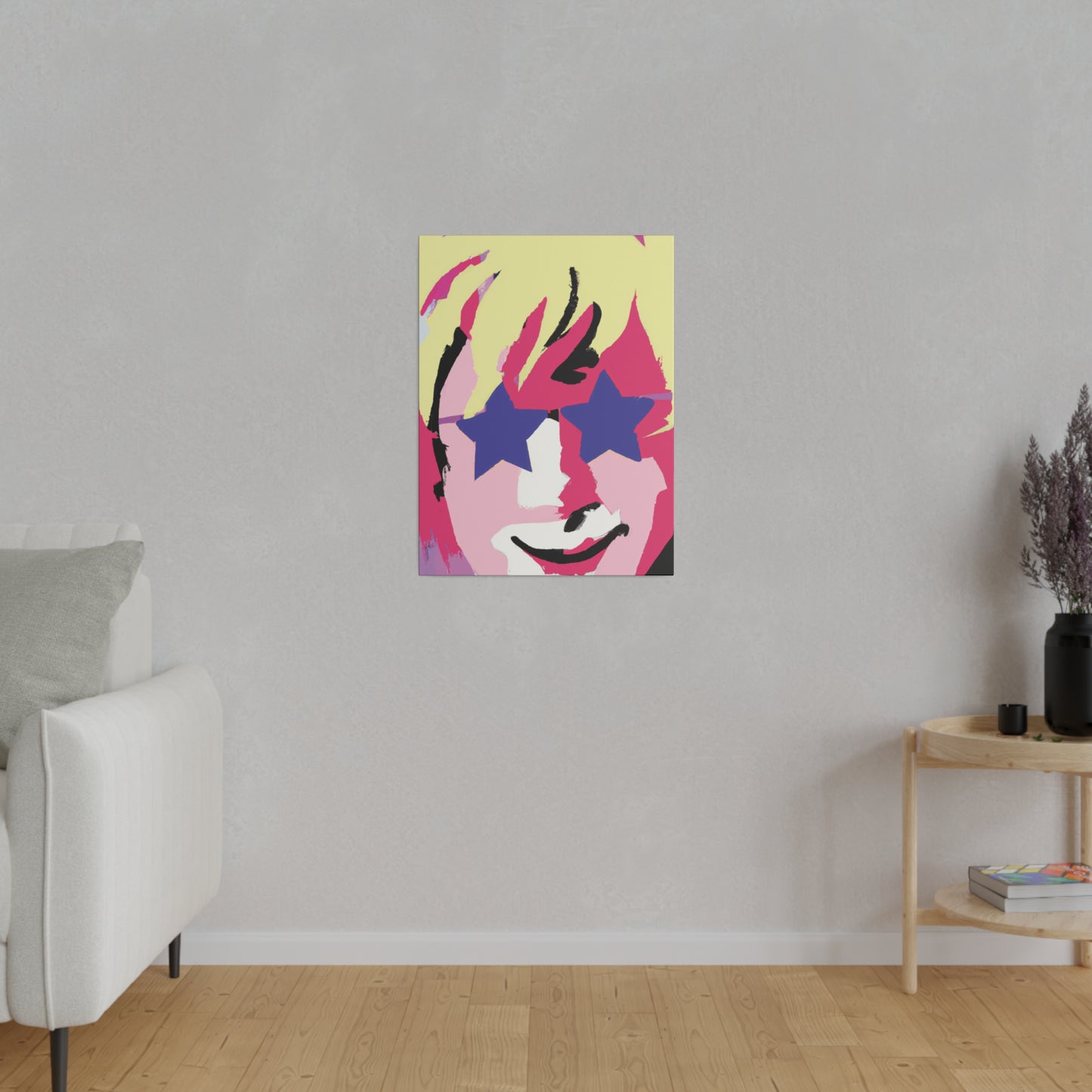 3558K - Rockstar Painting Print | Face | Abstract | Poster | Home Decor | Wall Art | Music Art | Canvas