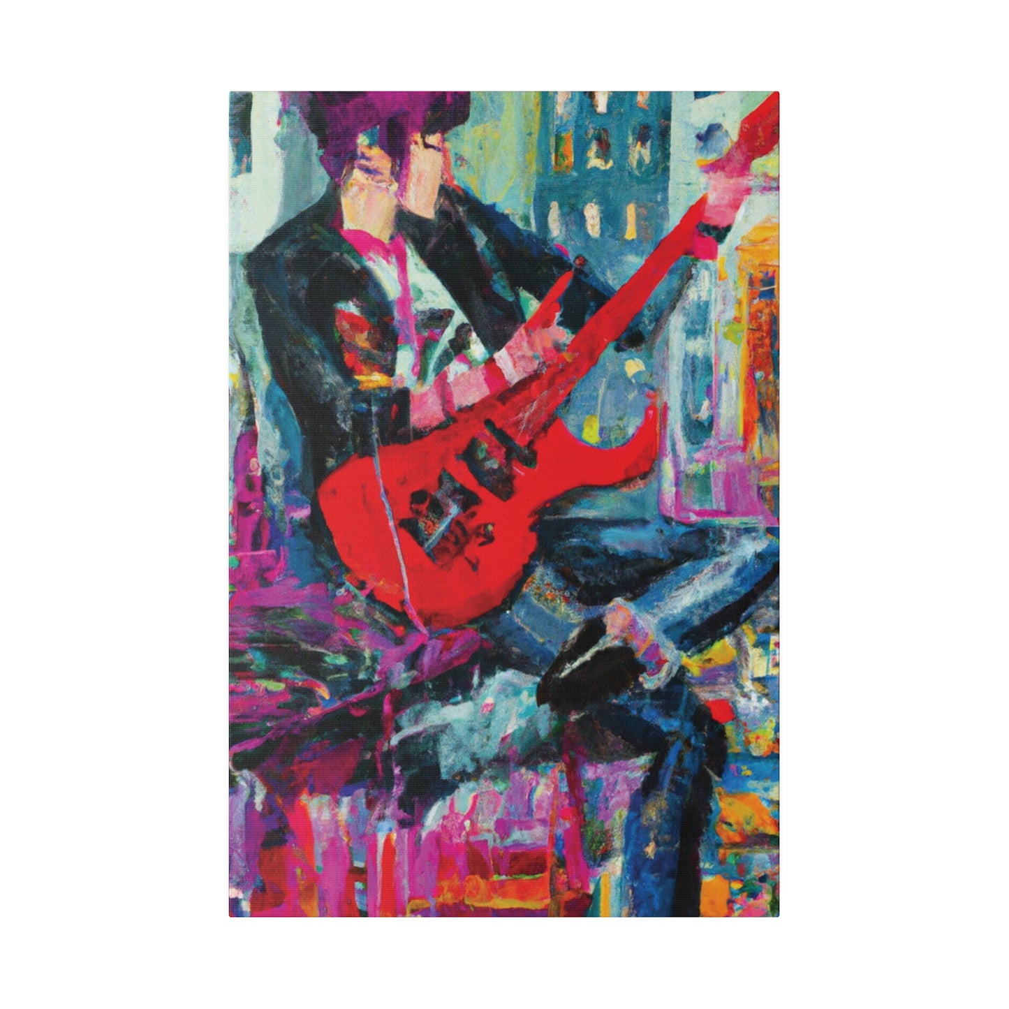 7878O - Rockstar Oil Painting Style Print | Poster | Home Decor | Wall Art | Music Art | Canvas