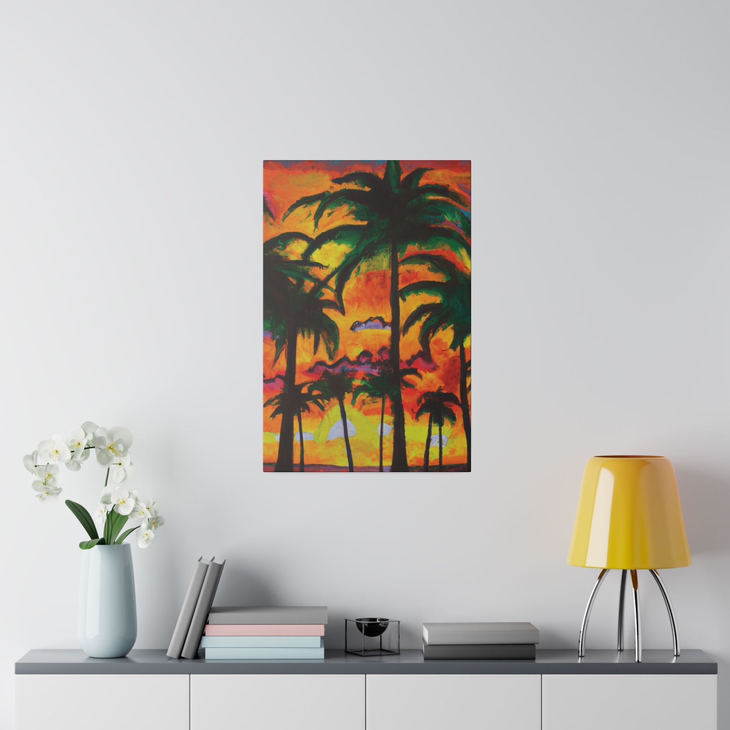 5820T - Miami Beach Sunset Painting Print | Miami | Beach | Sunset | Poster | Home Decor | Wall Art | Canvas