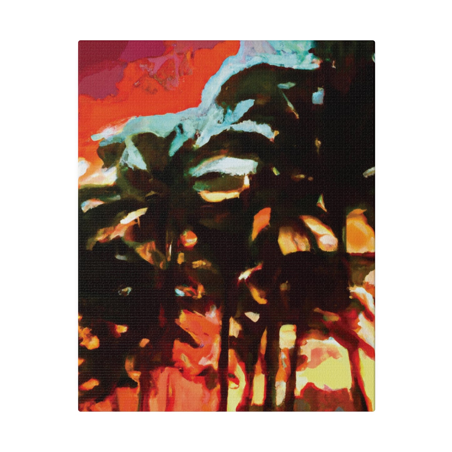 4052W - Miami Beach Sunset Painting Print | Miami | Beach | Sunset | Poster | Home Decor | Wall Art | Canvas