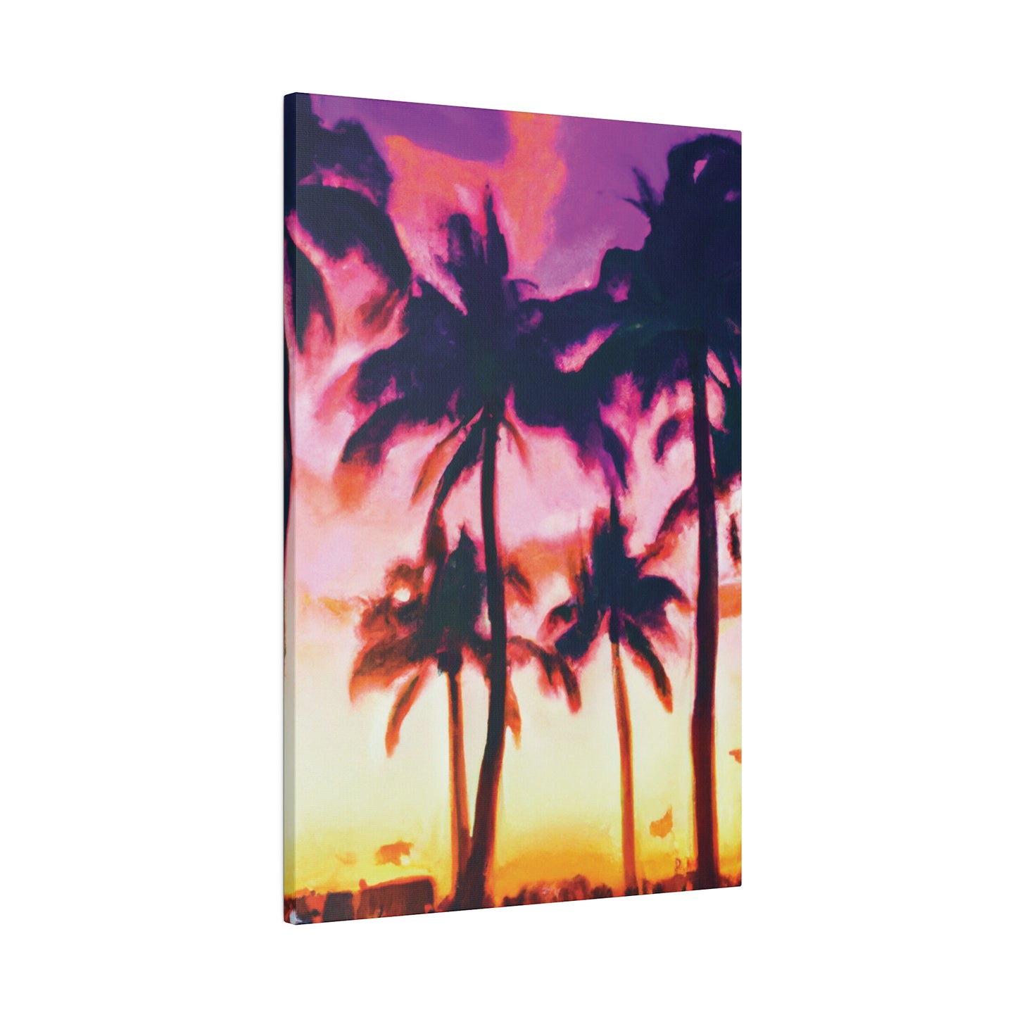 7266A - Miami Beach Sunset Painting Print | Miami | Beach | Sunset | Poster | Home Decor | Wall Art | Canvas