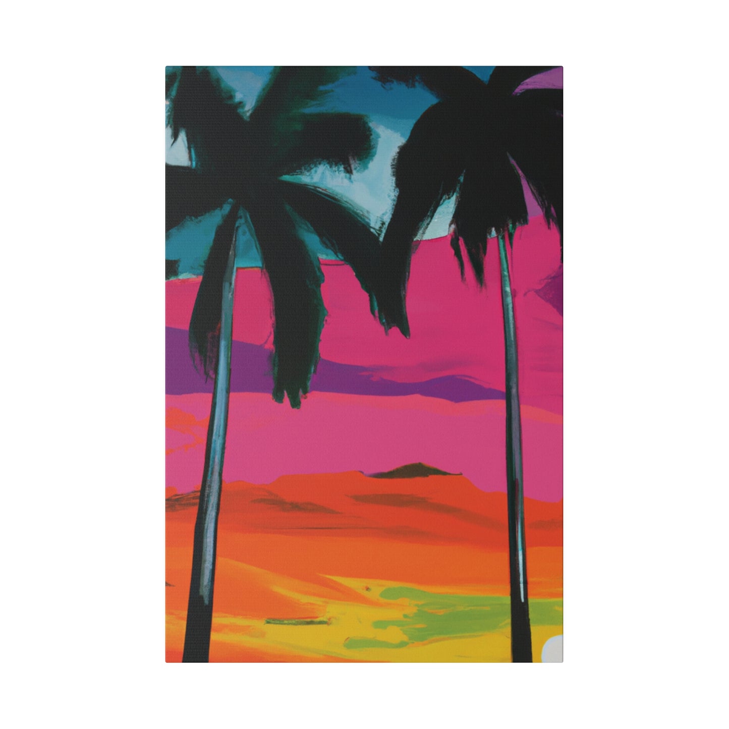 9027A - Miami Beach Sunset Painting Print | Miami | Beach | Sunset | Poster | Home Decor | Wall Art | Canvas