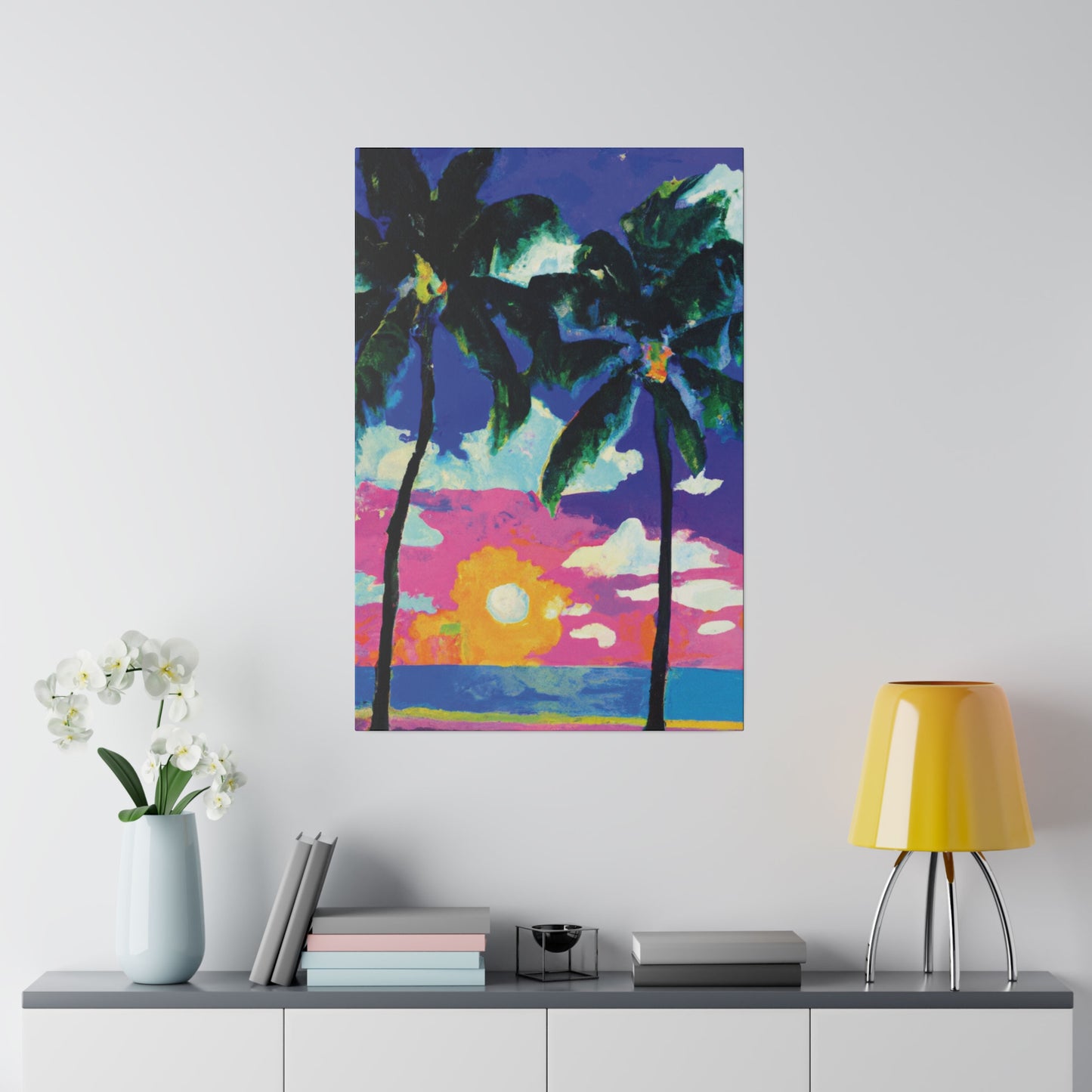 1951V - Miami Beach Sunset Painting Print | Miami | Beach | Sunset | Poster | Home Decor | Wall Art | Canvas