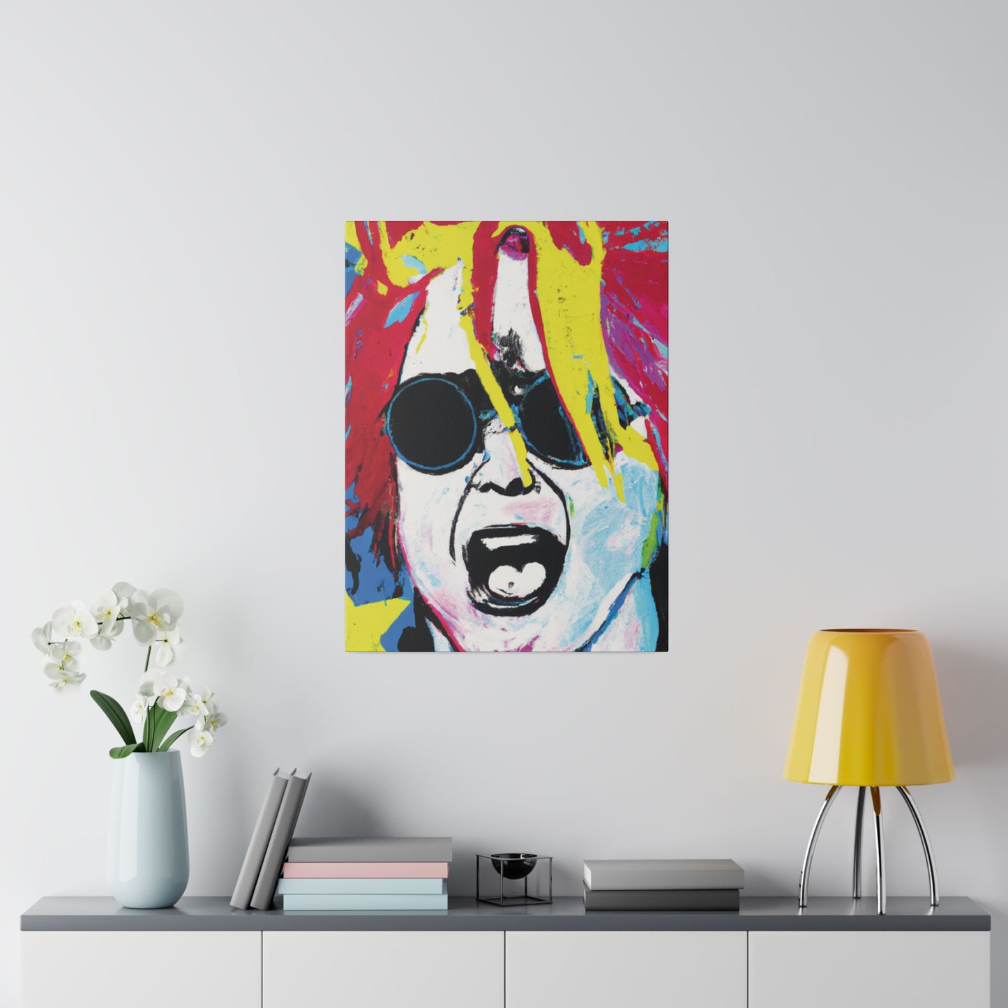 9456X - Rockstar Painting Print | Face | Abstract | Poster | Home Decor | Wall Art | Music Art | Canvas