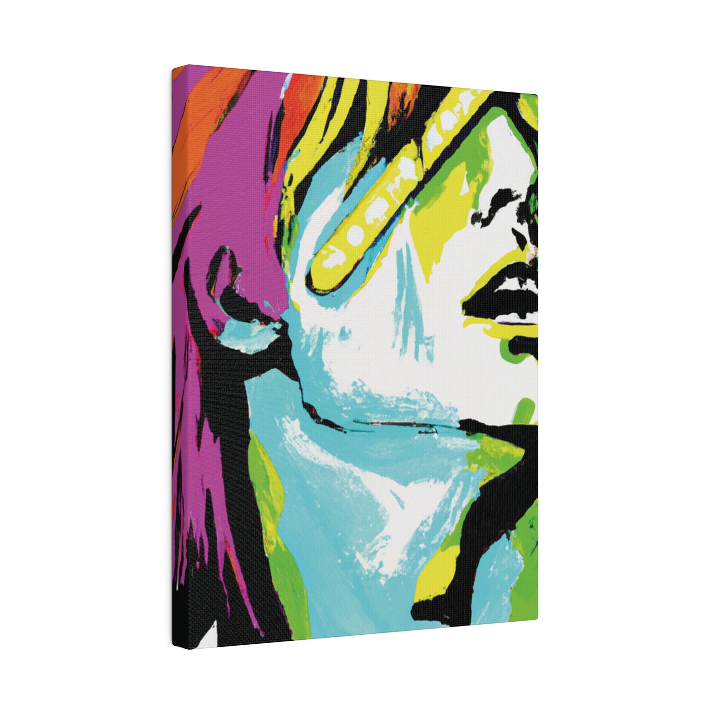 2120E - Rockstar Painting Print | Face | Abstract | Poster | Home Decor | Wall Art | Music Art | Canvas