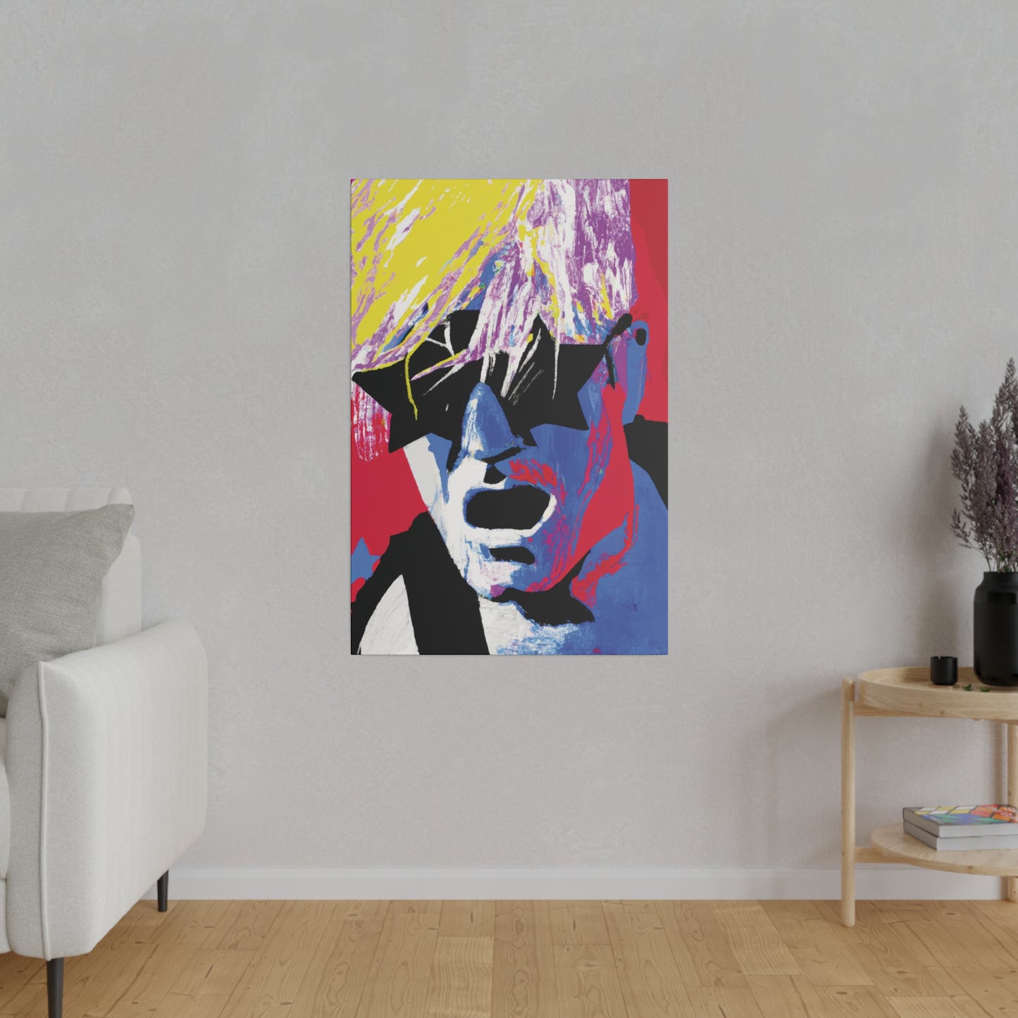 4837X - Rockstar Painting Print | Face | Abstract | Poster | Home Decor | Wall Art | Music Art | Canvas