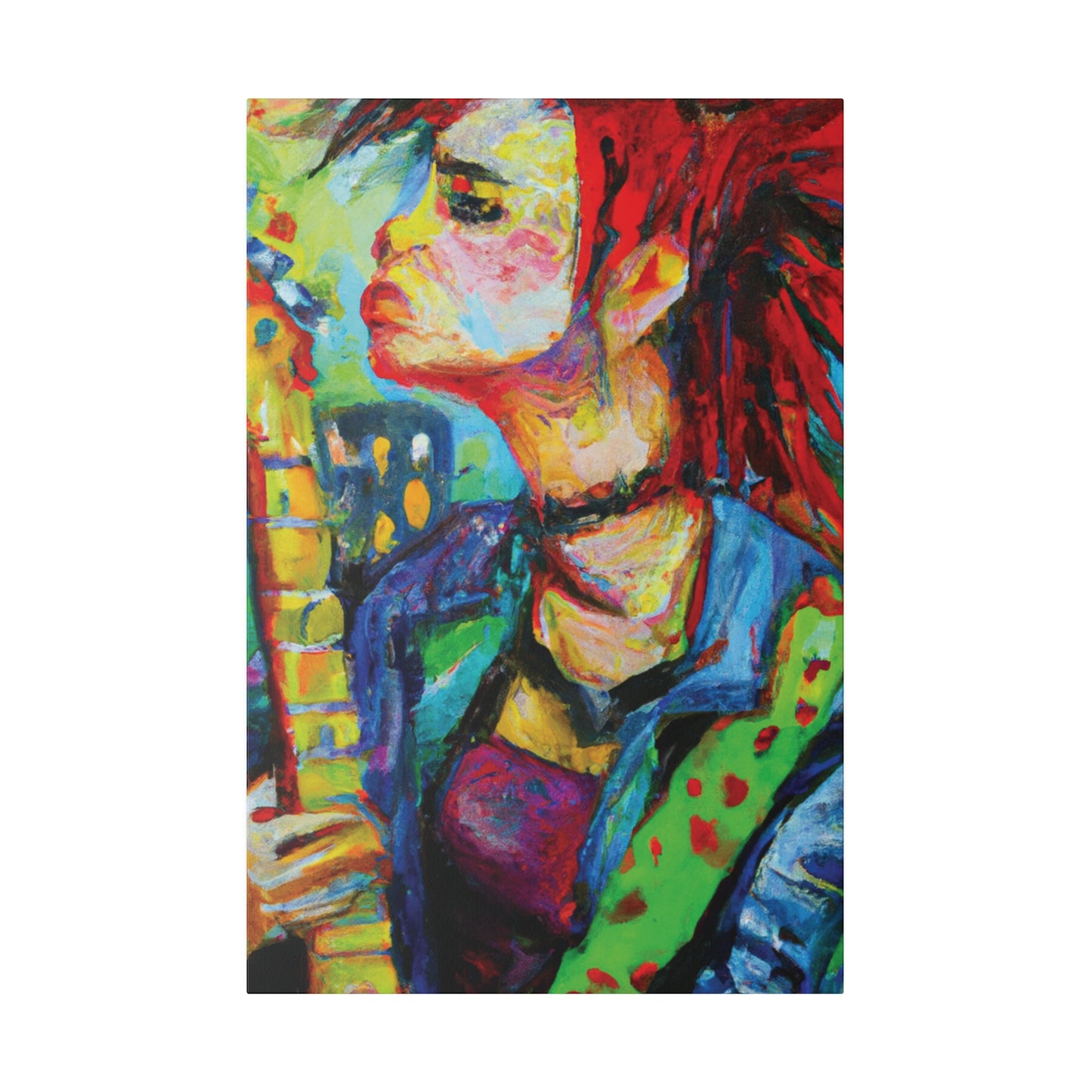 4898X - Rockstar Oil Painting Style Print | Poster | Home Decor | Wall Art | Music Art | Canvas