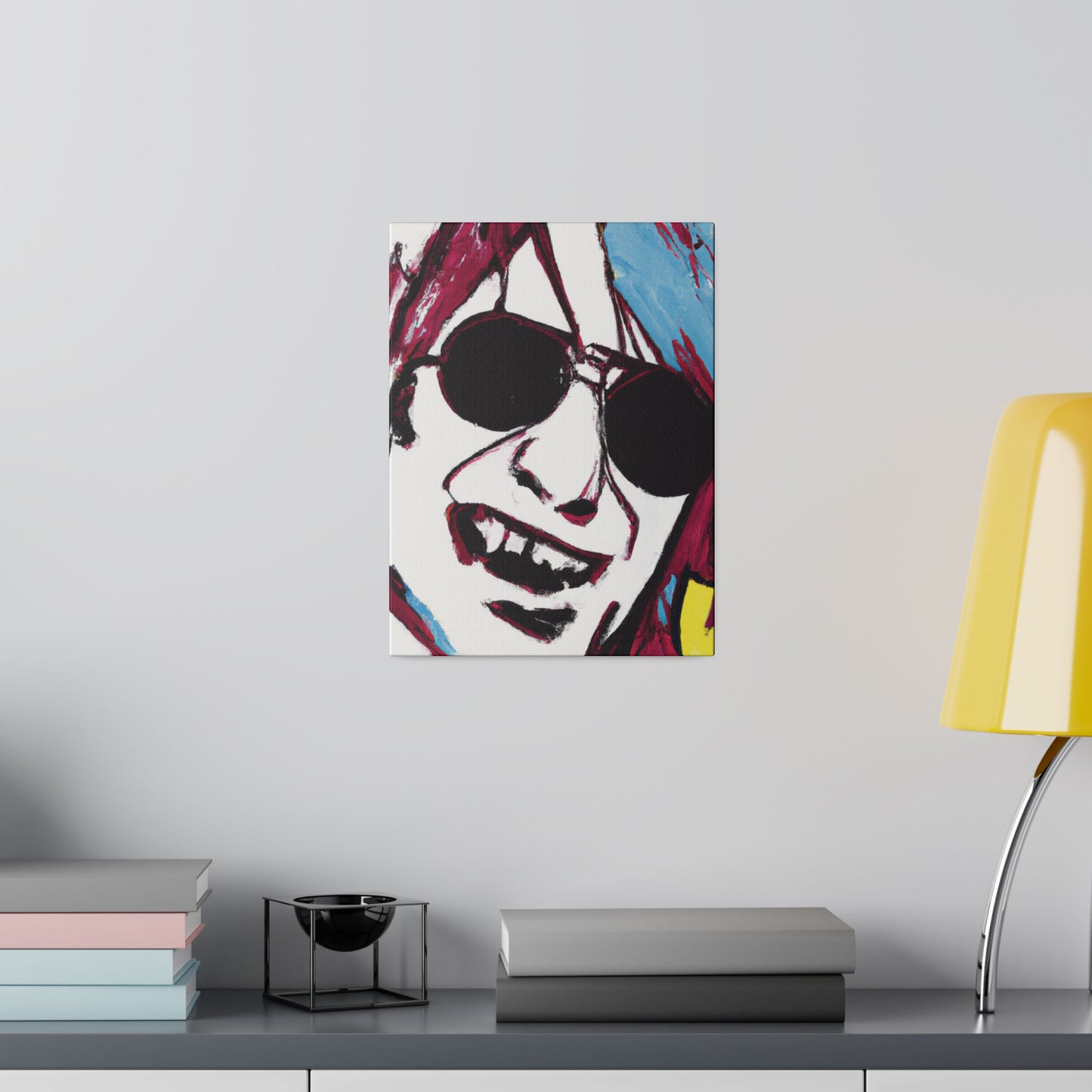 6455Z - Rockstar Painting Print | Face | Abstract | Poster | Home Decor | Wall Art | Music Art | Canvas