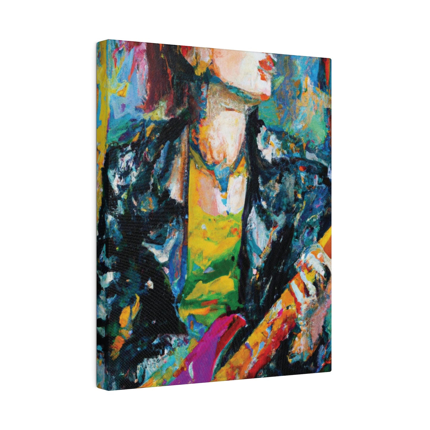 4638F - Rockstar Oil Painting Style Print | Poster | Home Decor | Wall Art | Music Art | Canvas