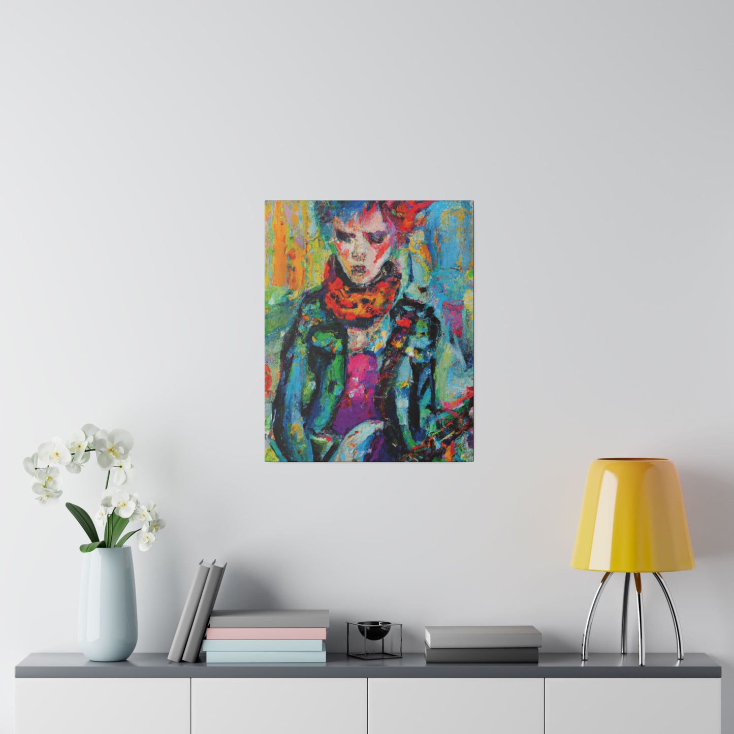 9432X - Rockstar Oil Painting Style Print | Poster | Home Decor | Wall Art | Music Art | Canvas