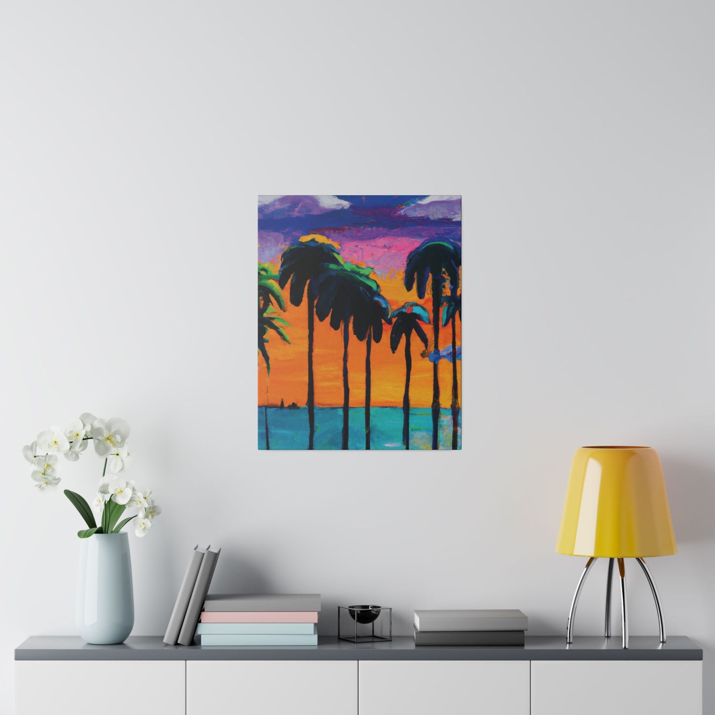 9331M - Miami Beach Sunset Painting Print | Miami | Beach | Sunset | Poster | Home Decor | Wall Art | Canvas
