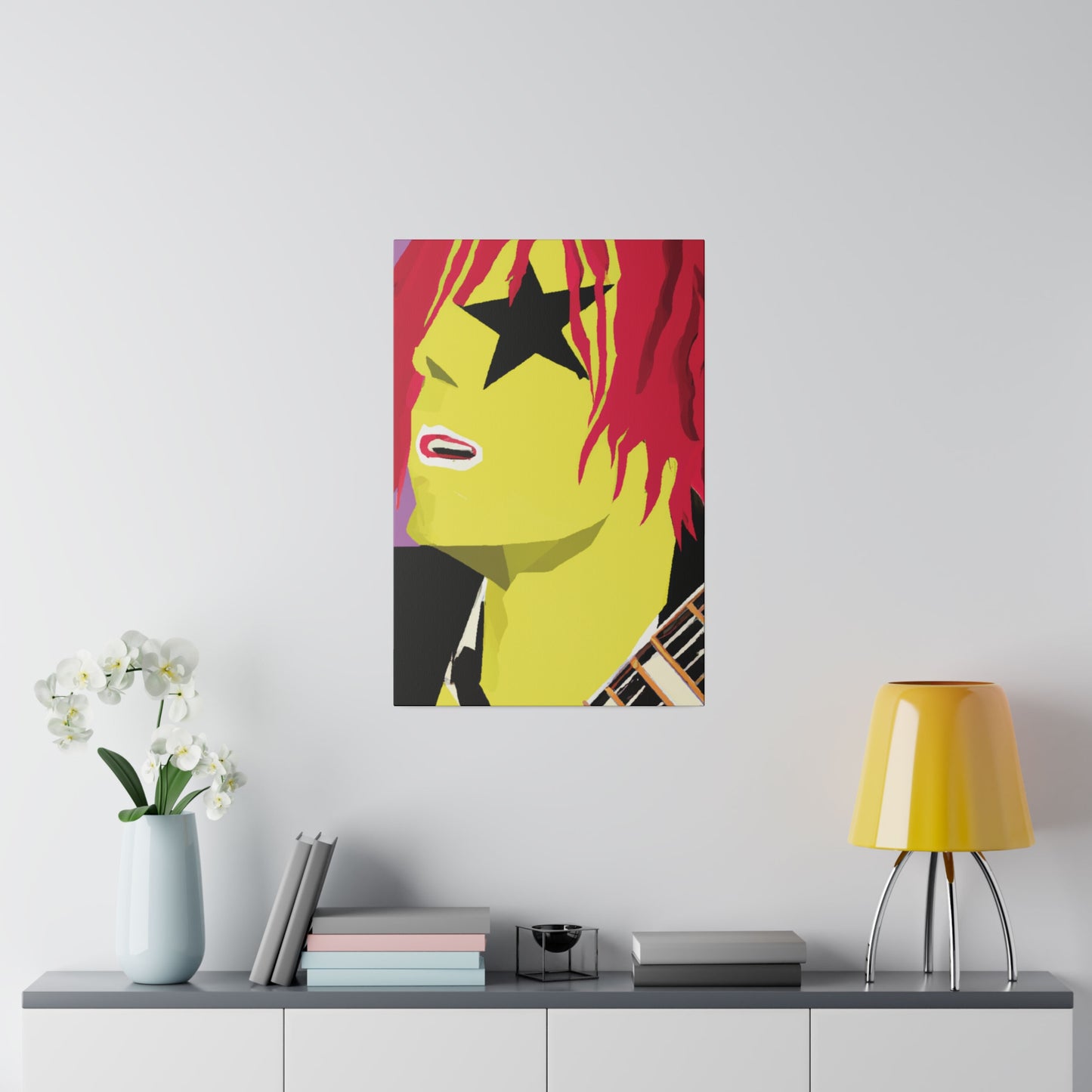 3268R - Rockstar Painting Print | Face | Abstract | Poster | Home Decor | Wall Art | Music Art | Canvas