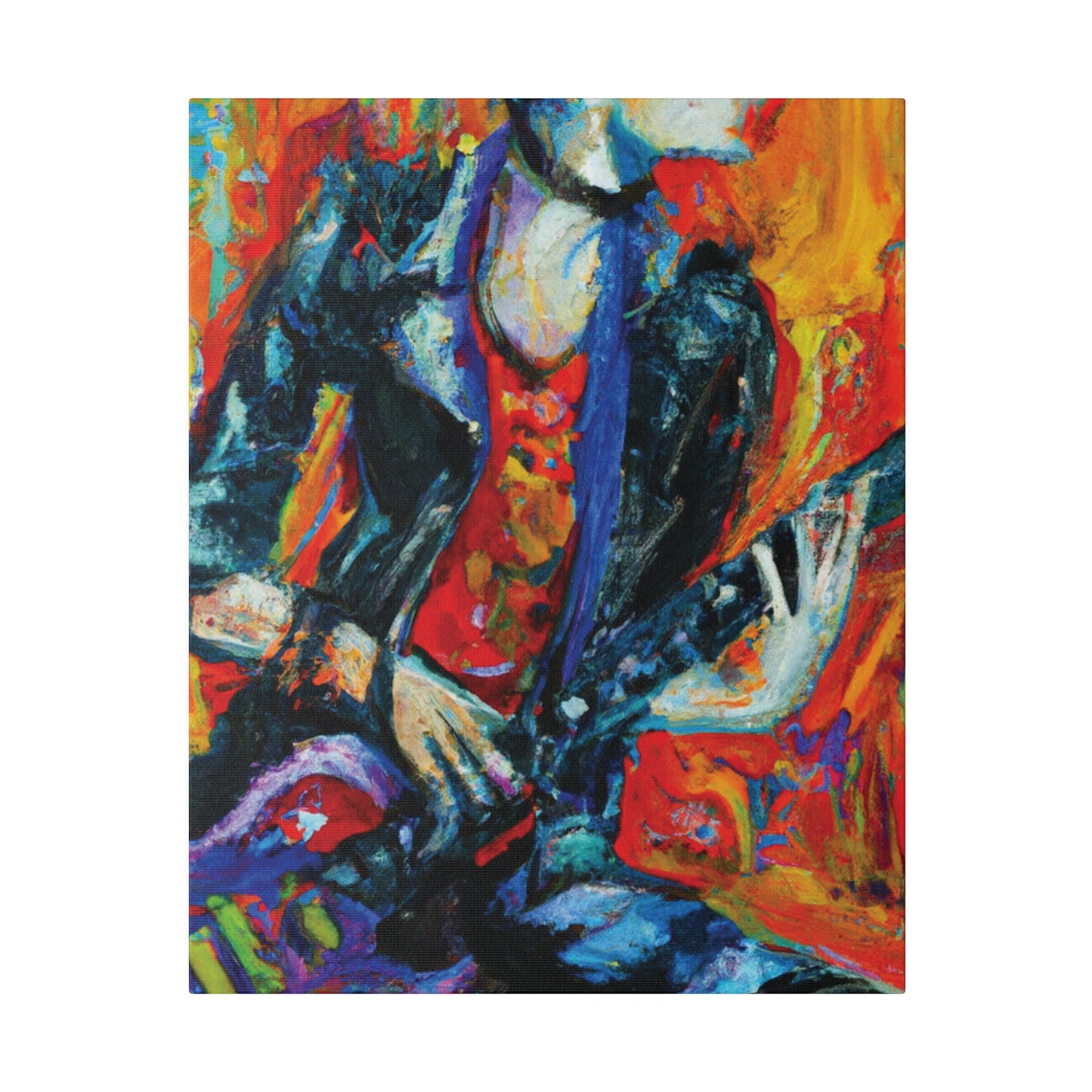 7348F - Rockstar Oil Painting Style Print | Poster | Home Decor | Wall Art | Music Art | Canvas
