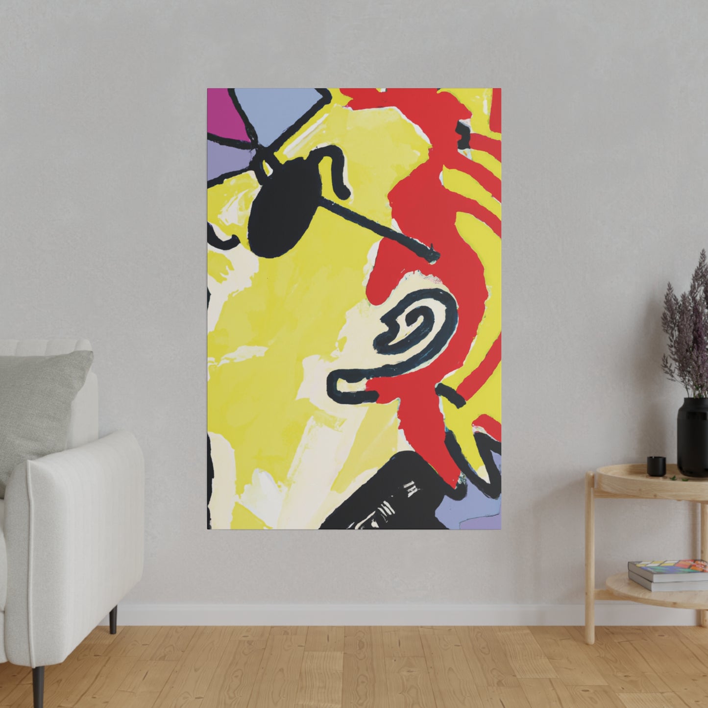 8491Z - Rockstar Painting Print | Face | Abstract | Poster | Home Decor | Wall Art | Music Art | Canvas