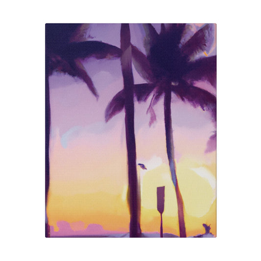 6137G - Miami Beach Sunset Painting Print | Miami | Beach | Sunset | Poster | Home Decor | Wall Art | Canvas