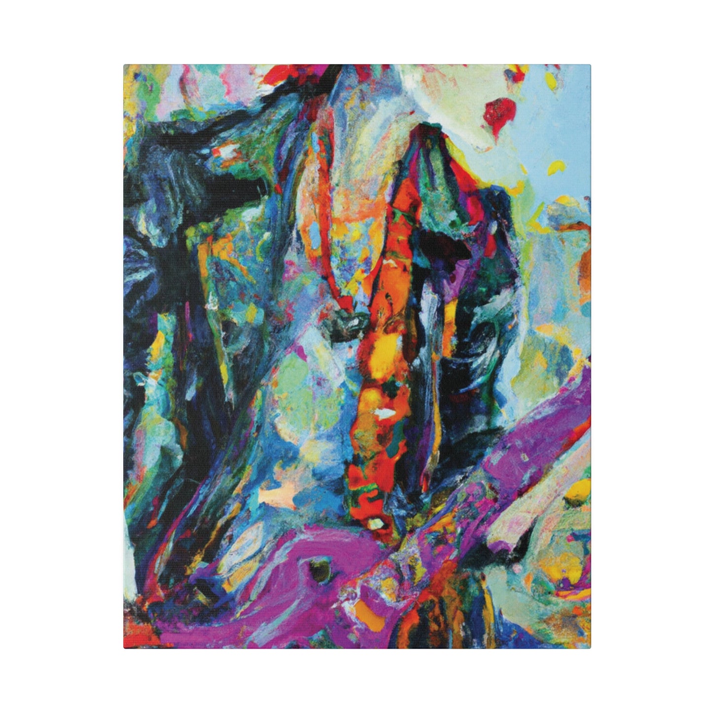 9351Q - Rockstar Oil Painting Style Print | Poster | Home Decor | Wall Art | Music Art | Canvas