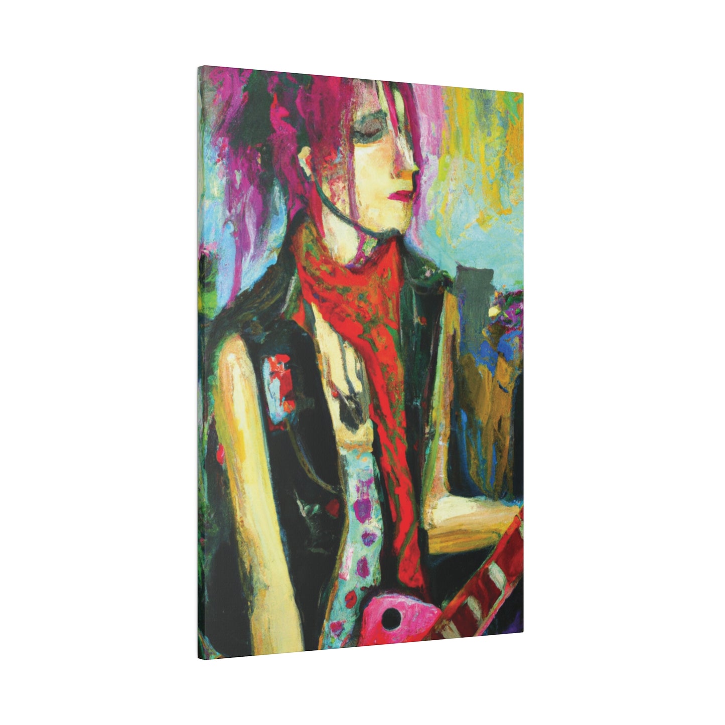 9141P - Rockstar Oil Painting Style Print | Poster | Home Decor | Wall Art | Music Art | Canvas