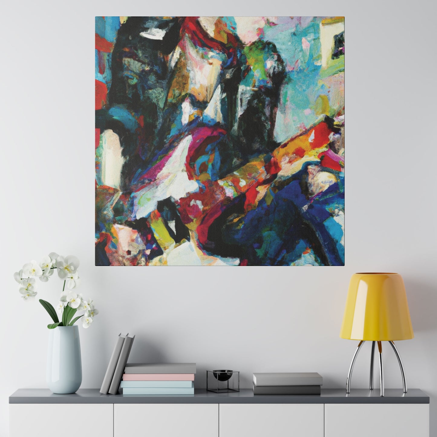 3767O - Rockstar Oil Painting Style Print | Poster | Home Decor | Wall Art | Music Art | Canvas